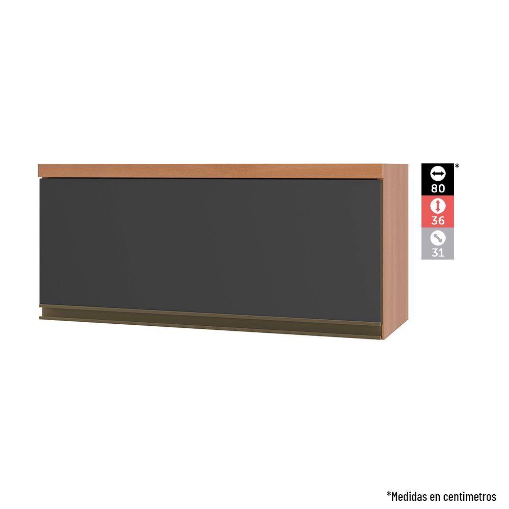 Mueble de Cocina Macadamia 4 Módulos Canela-Grafito-2