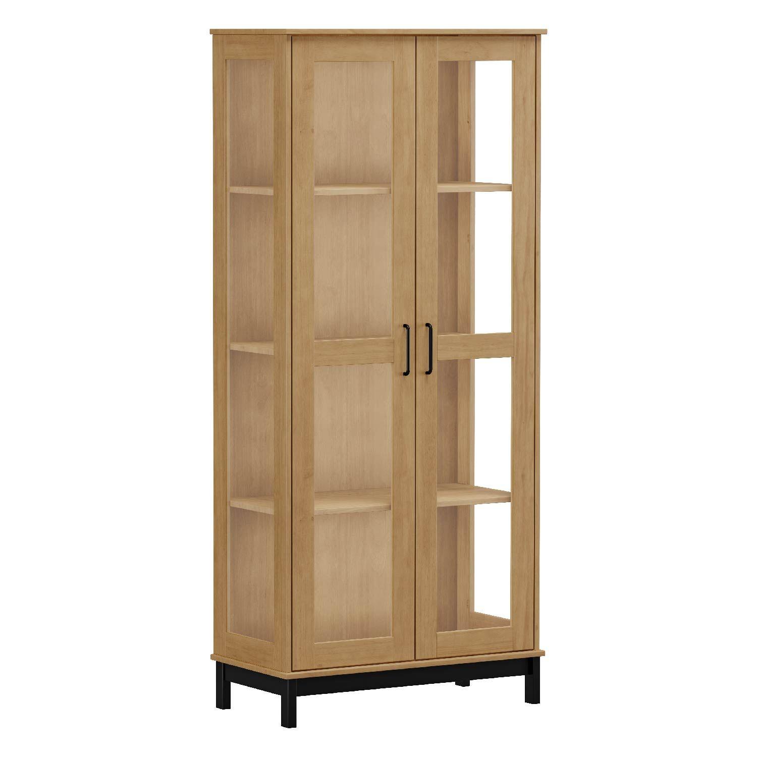 Vitrina Rosario 2P Roble-Negro-0