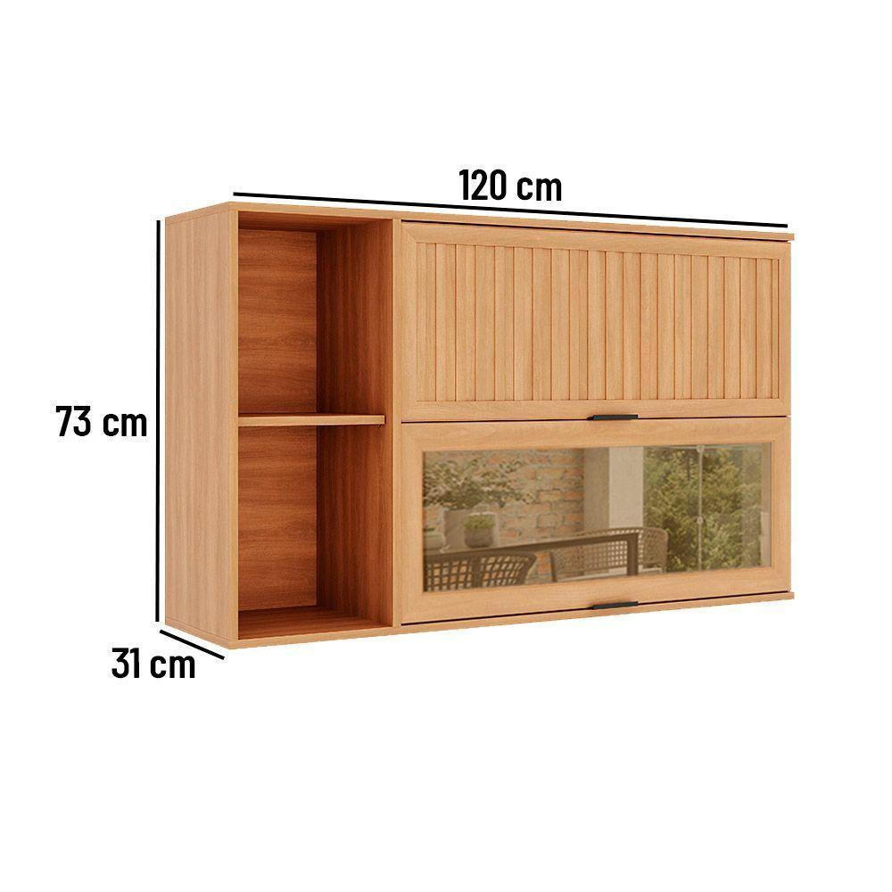 MÓDULO AÉREO CASTAÑA 120 CM 2P CANELA-CENIZA-4