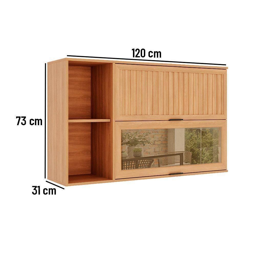 MÓDULO AÉREO CASTAÑA 120 CM 2P CANELA-CENIZA-4