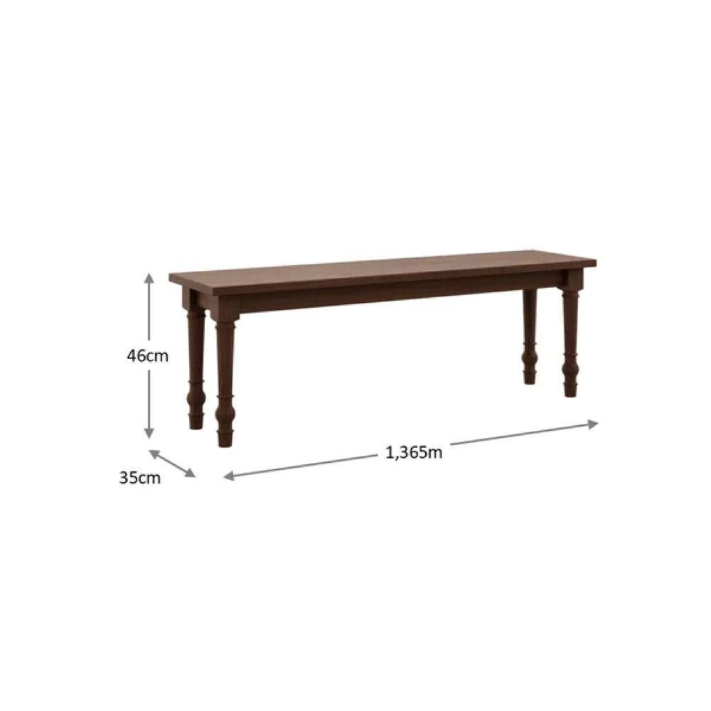 BANCA DE MADERA 460x1365x350 SANTA FÉ CAOBA-1