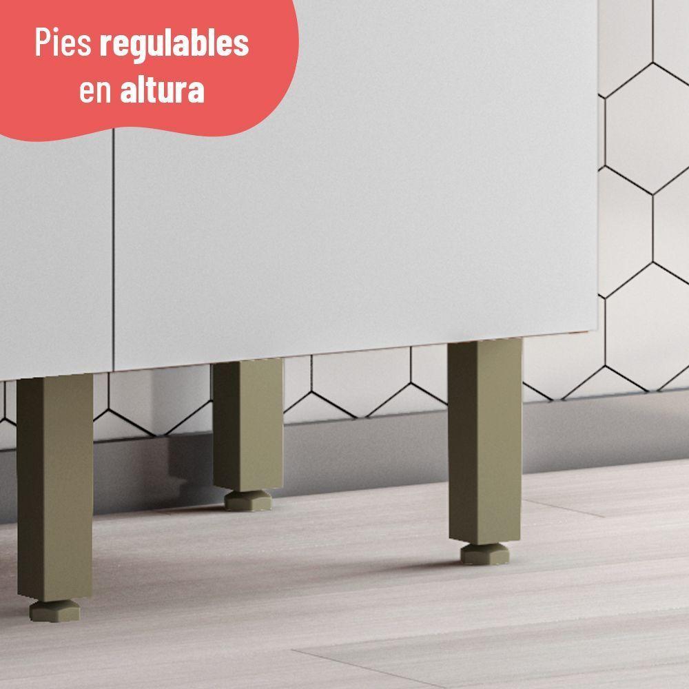 Kit de Cocina Macadamia 4 Puertas + 1 Cajón Canela-Blanco-7