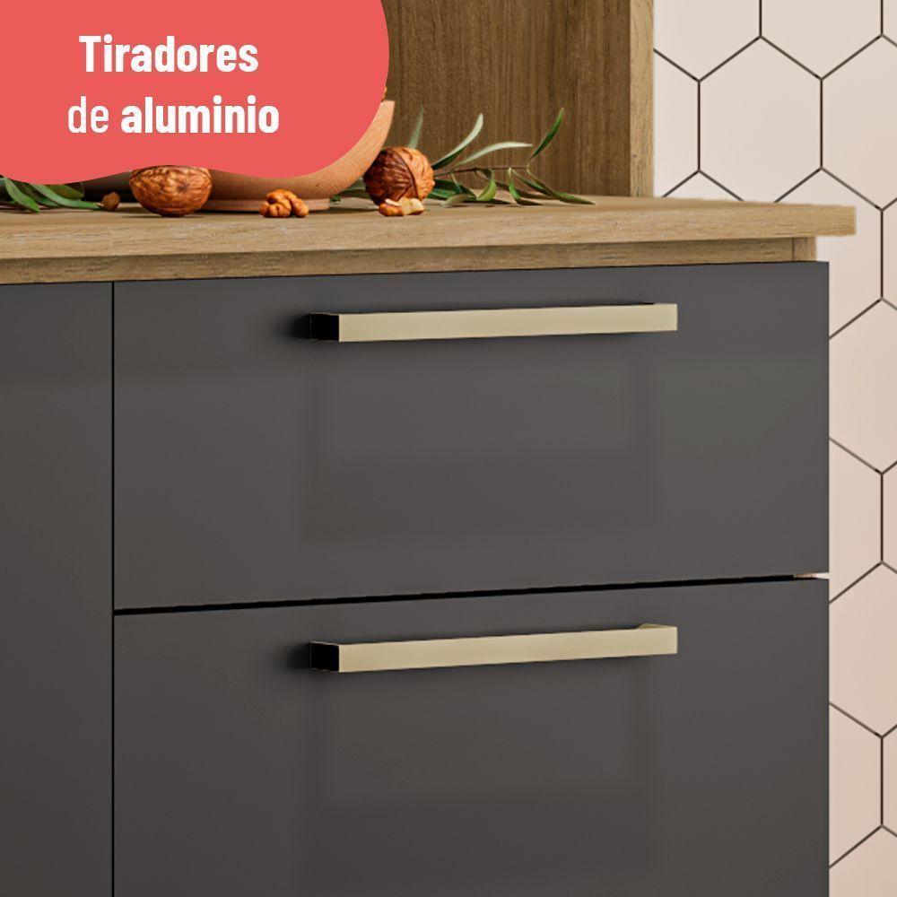 Estante de Cocina Avelá 4 Puertas Miel-Grafito-5
