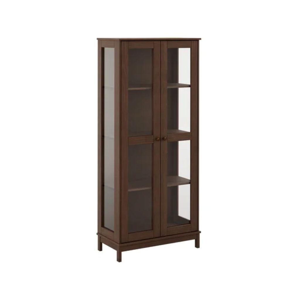 VITRINA 2 PUERTAS 1800X800X410 ESSENCIA CAOBA-0
