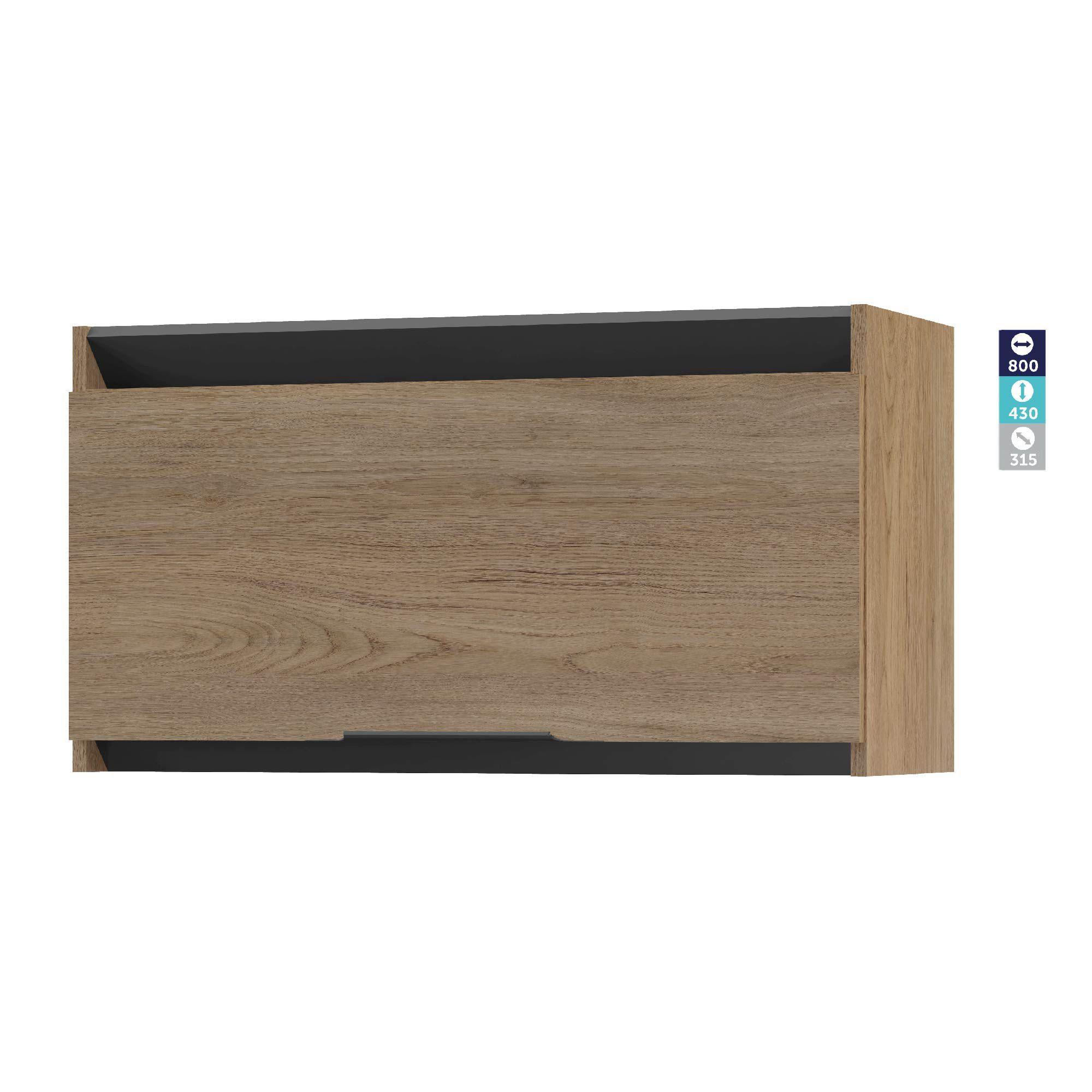 Mueble de Cocina Hibisco 4 Modulos Nogal-Grafito-4