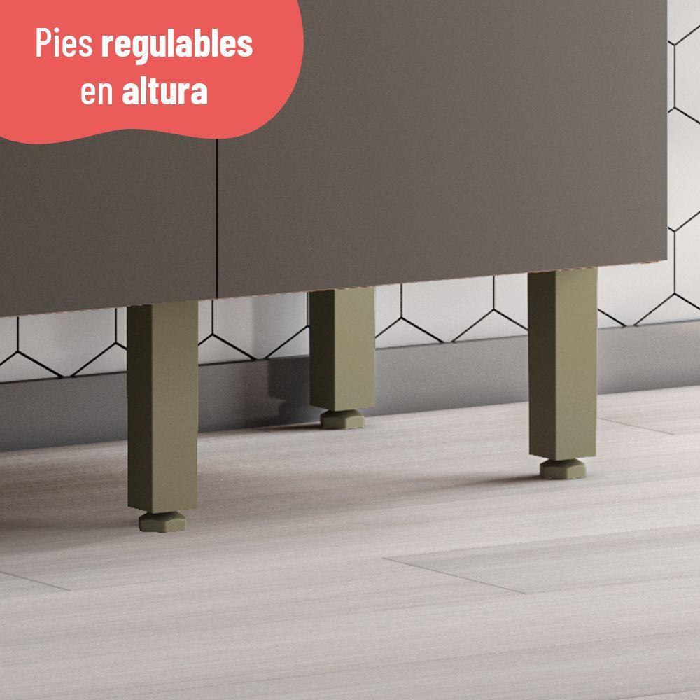 Kit de Cocina Macadamia 4 Puertas + 1 Cajón Canela-Grafito-4