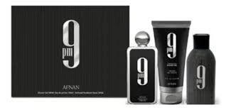 PERFUME  AFNAN 9PM HOMBRE ESTUCHE EDP 100ML+GEL 200ML+DESODORANTE 250ML-1