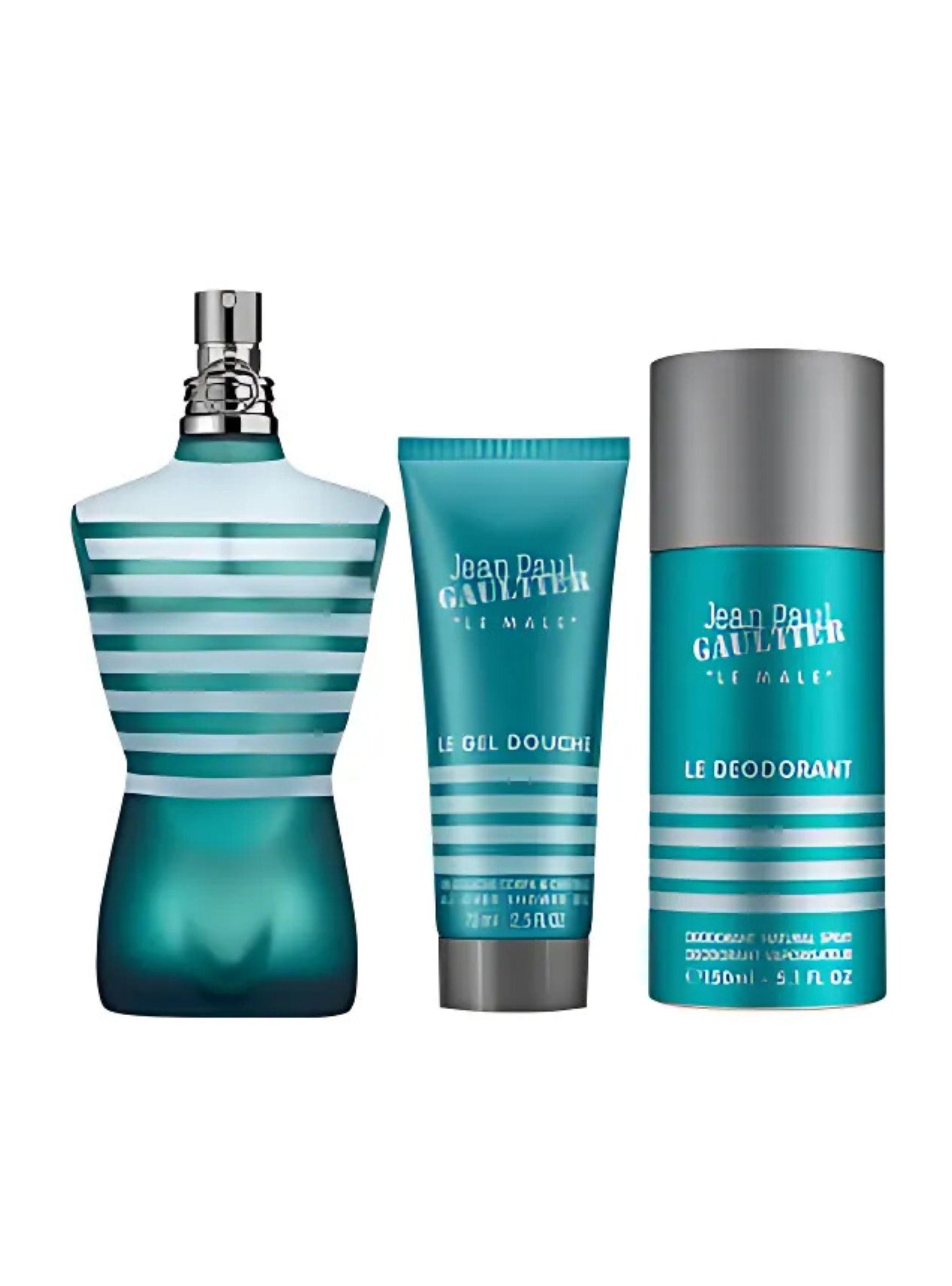 PERFUME  JEAN PAUL GAULTIER LE MALE ESTUCHE EDT 125ML+DEO 150ML+GEL 75ML-1