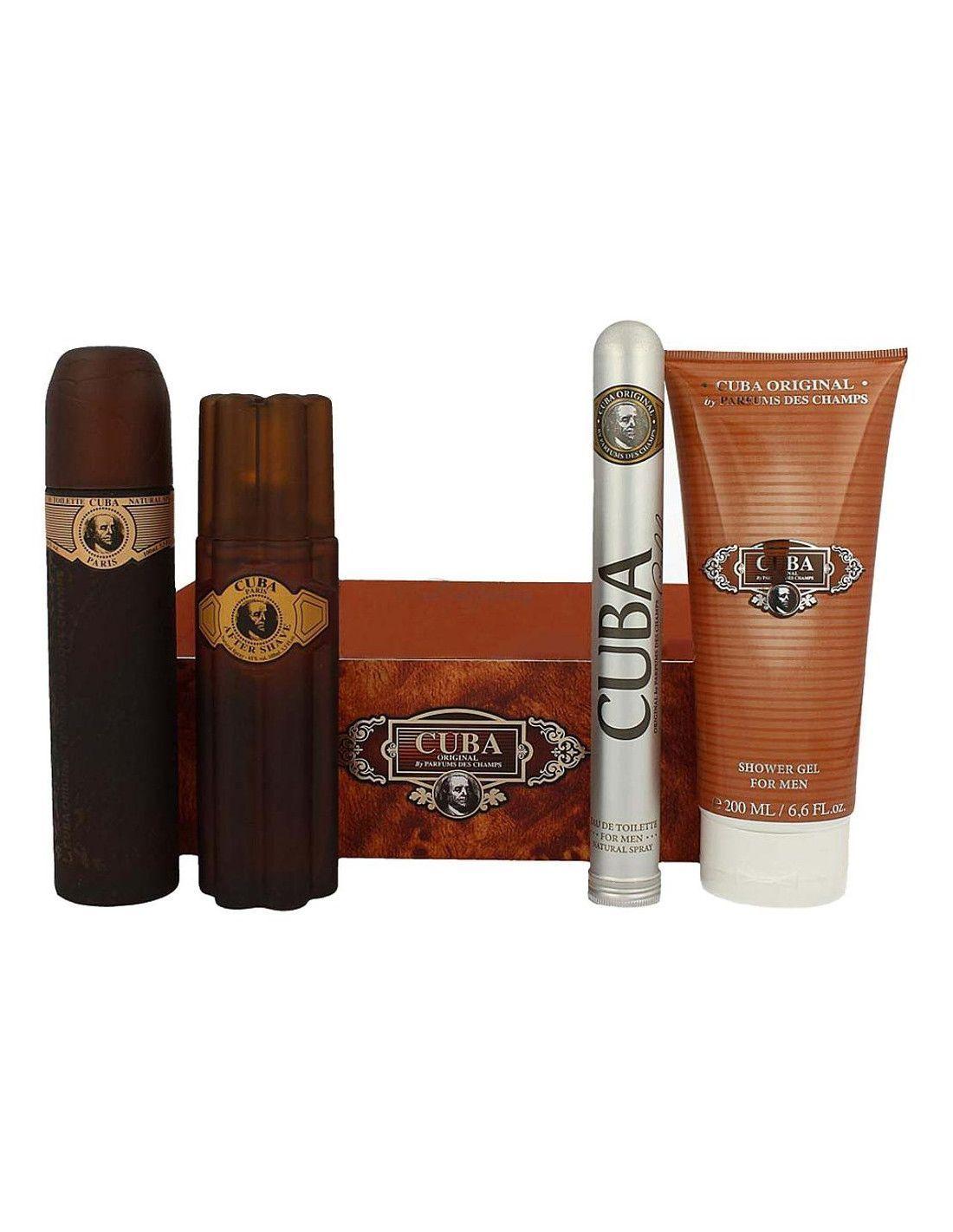 PERFUME  CUBA GOLD ESTUCHE 4PZAS EDT 100ML + EDT 35ML + AF.SHAVE 100ML + S.GEL 200ML-0