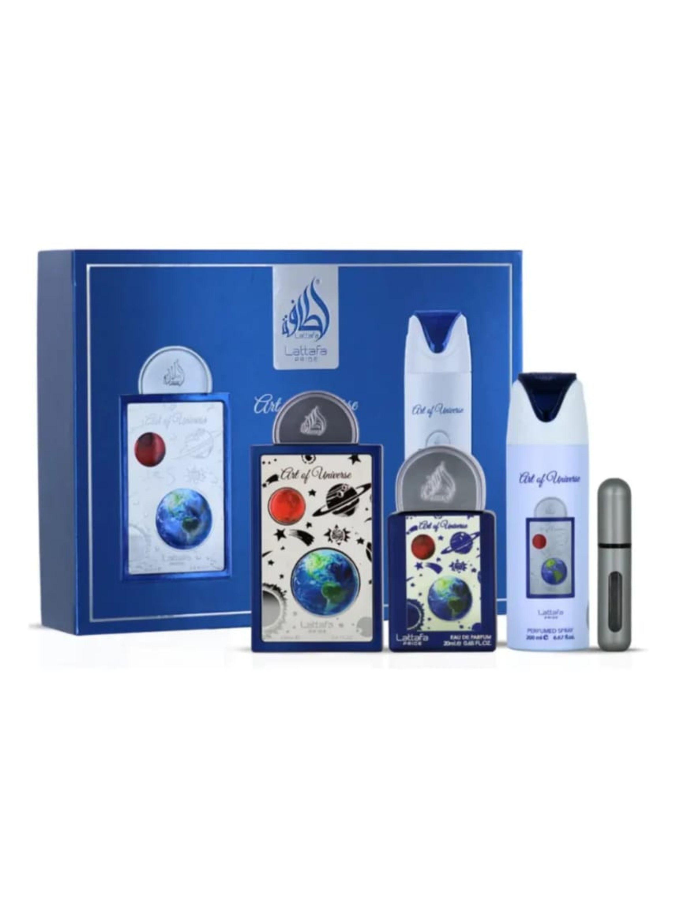 PERFUME LATTAFA ART OF UNIVERSE ESTUCHE EDP 100ML+20ML+DESODORANTE 200ML-0