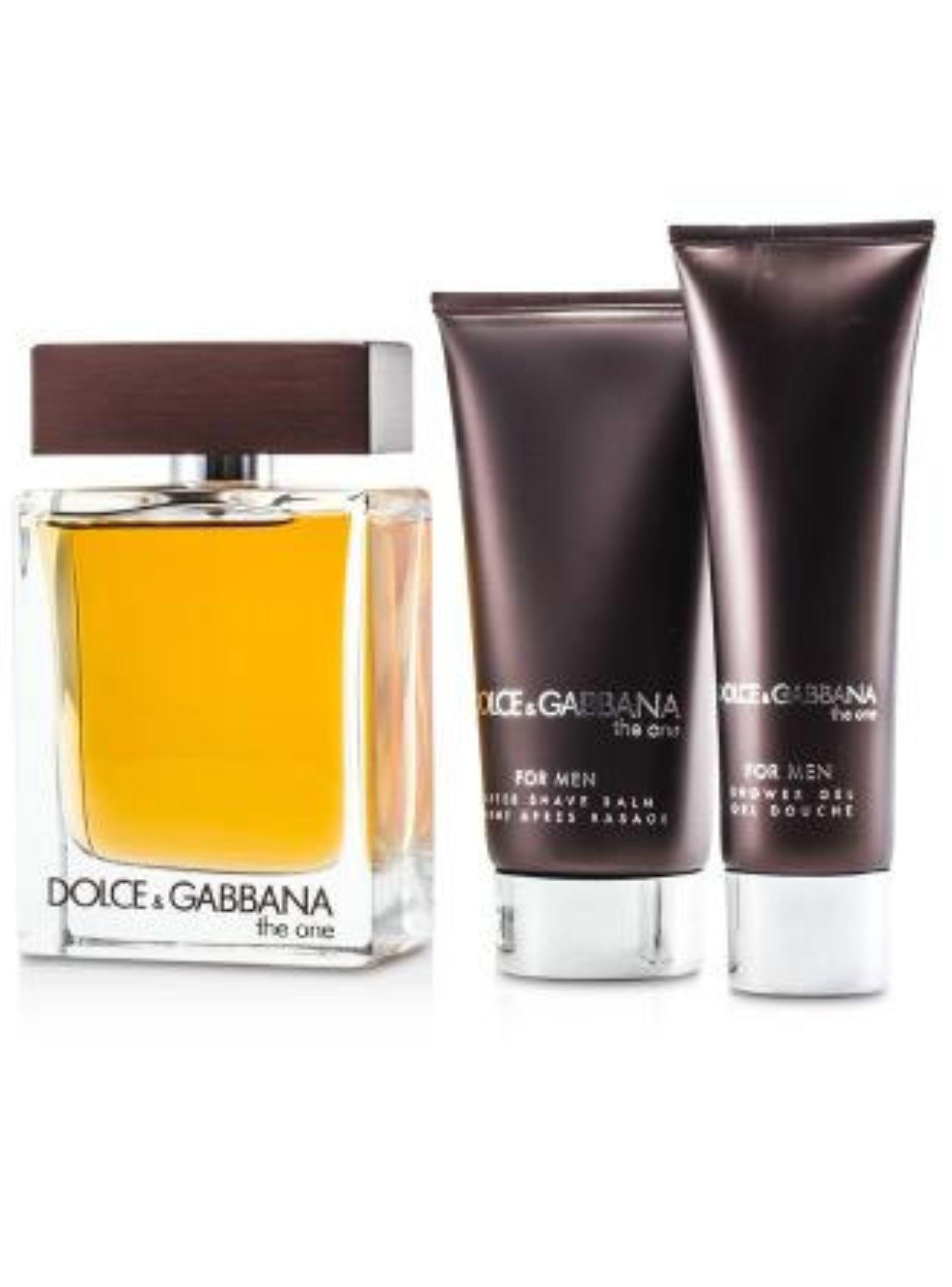 PERFUME DOLCE & GABBANA THE ONE POUR HOMME ESTUCHE EDT 100ML+AF SHAVE BALM 50ML+GEL 50ML-1