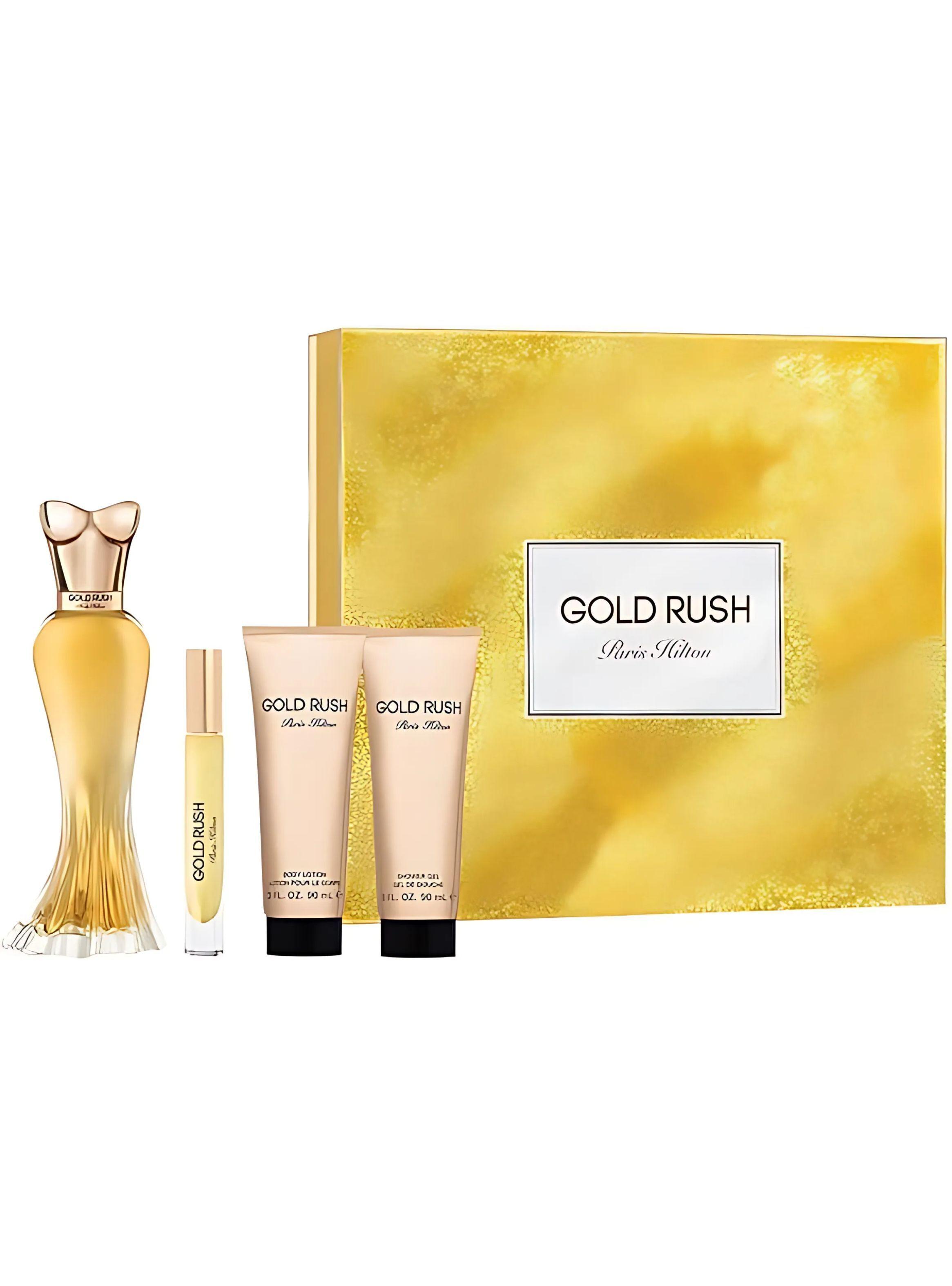 PERFUME  GOLD RUSH ESTUCHE EDP 100ML+MINI 6ML+LOCION 90ML+GEL 90ML-1