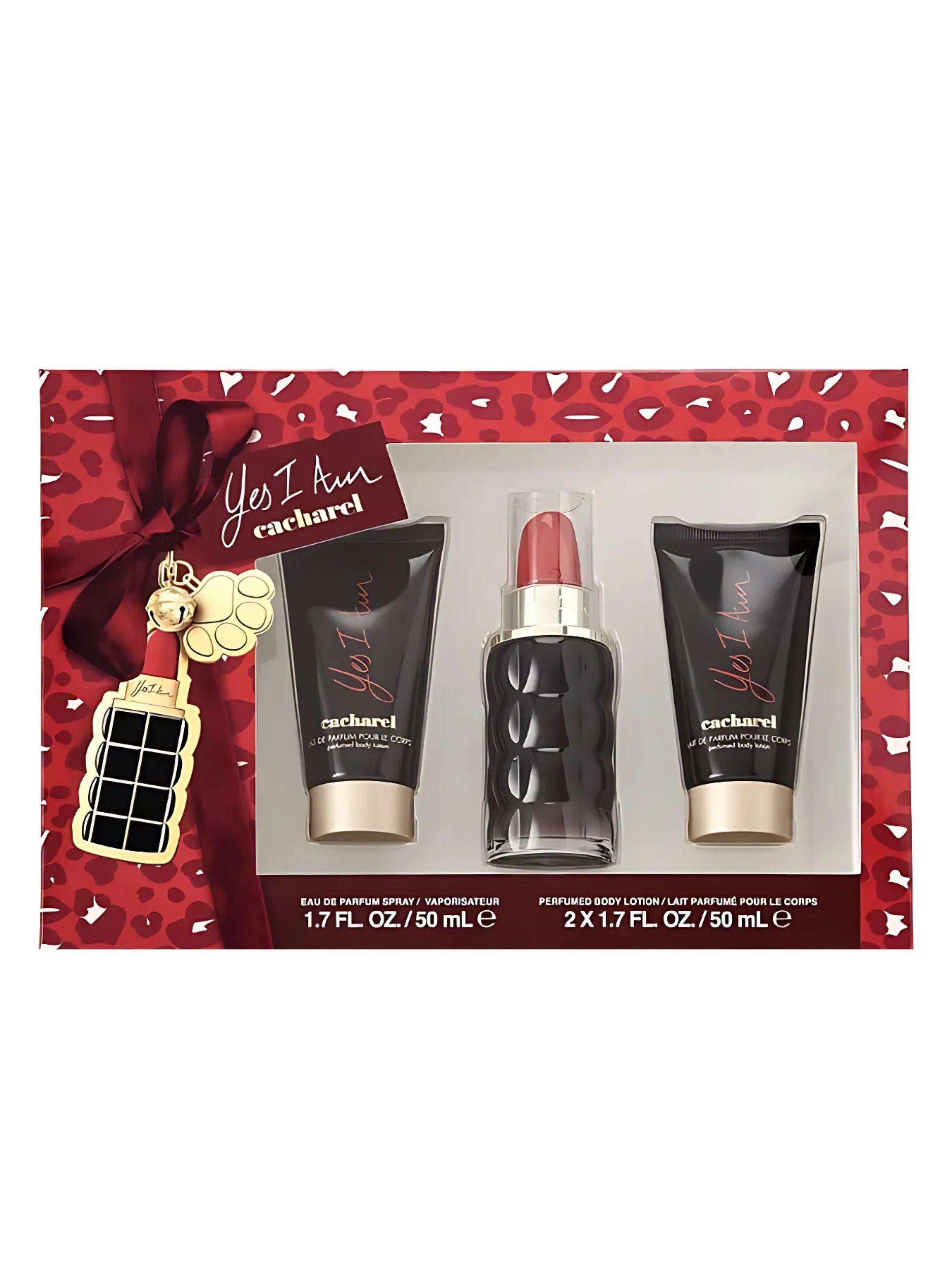 PERFUME  CACHAREL YES I AM 3PCS ESTUCHE EDP 50ML+ 2 X LOCION 50ML-1