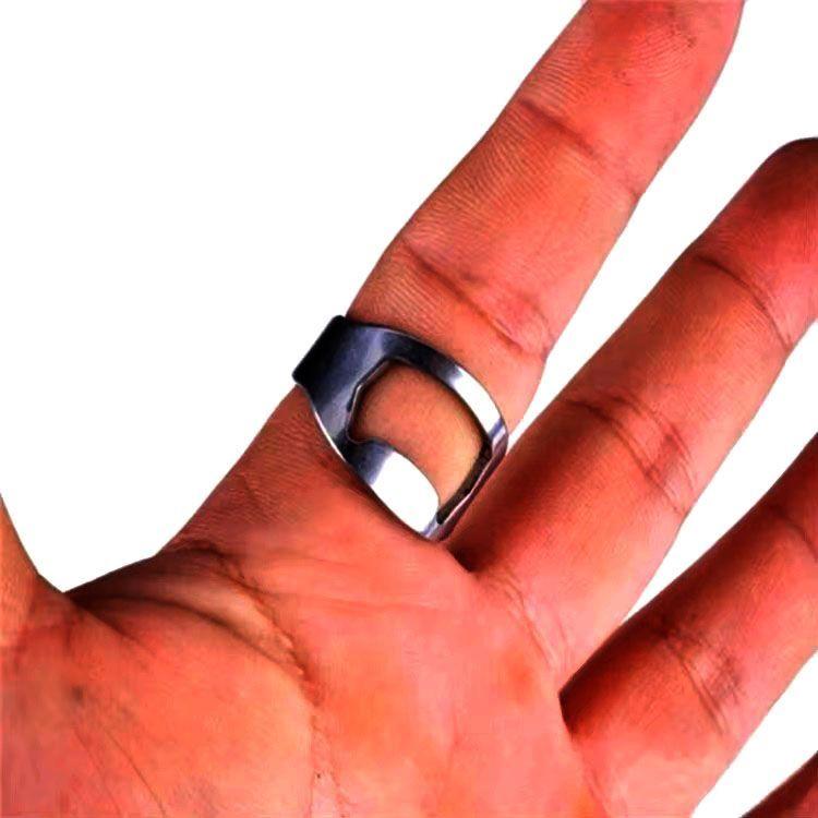 Pack 4 Anillo Destapador botellas Bar Ceerveza Acero Inox-2