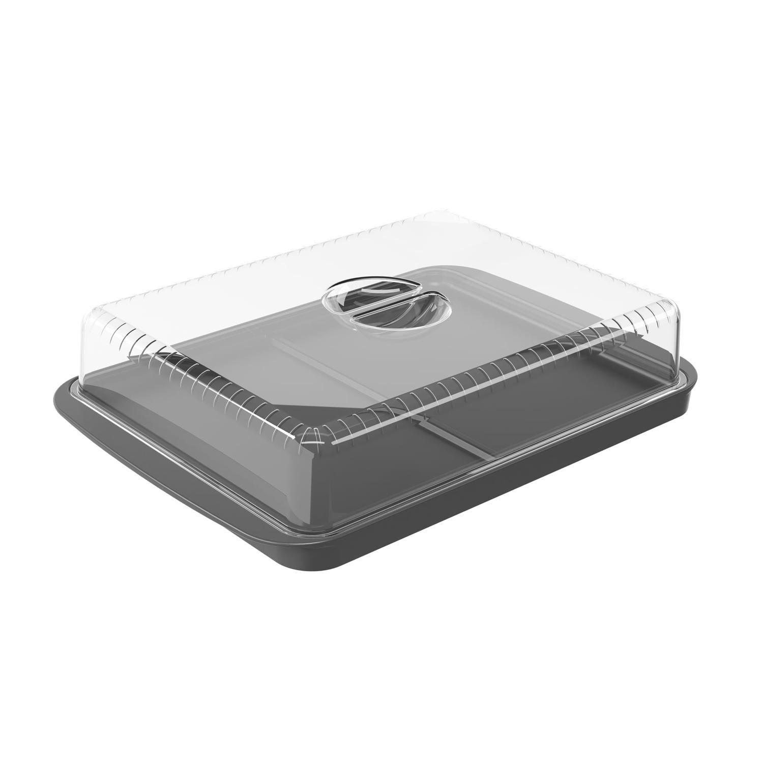 Contenedor para Jamón/Queso Doble Cozy Gris Grafito -0