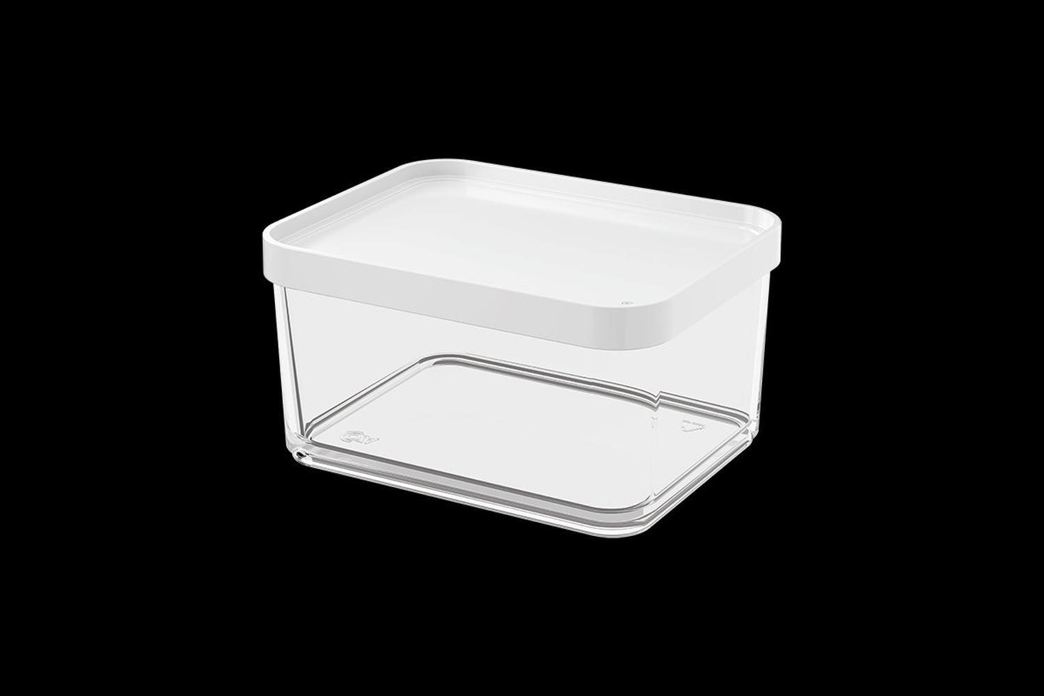 Contenedor Clear Grande 1 Litro Blanco -1