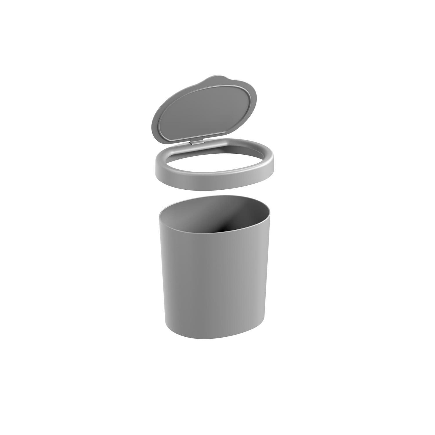 Basurero con Tapa Basic 2,5 L Gris Frío -2
