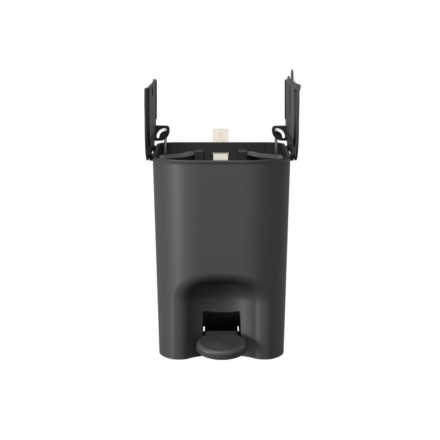Basurero Mariposa con Pedal 6L Negro con Asa -3