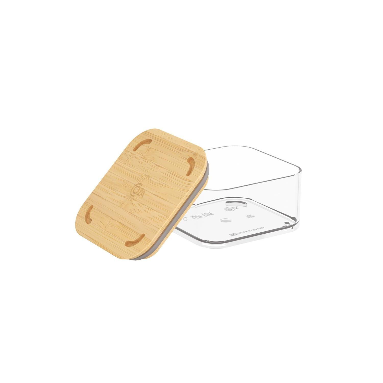 Contenedor Hermético Modo Bambú 230ml Cristal -6