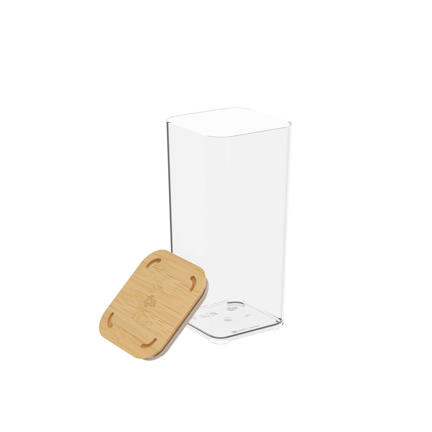 Contenedor Hermético Modo Bambú 1,2 L Cristal -7