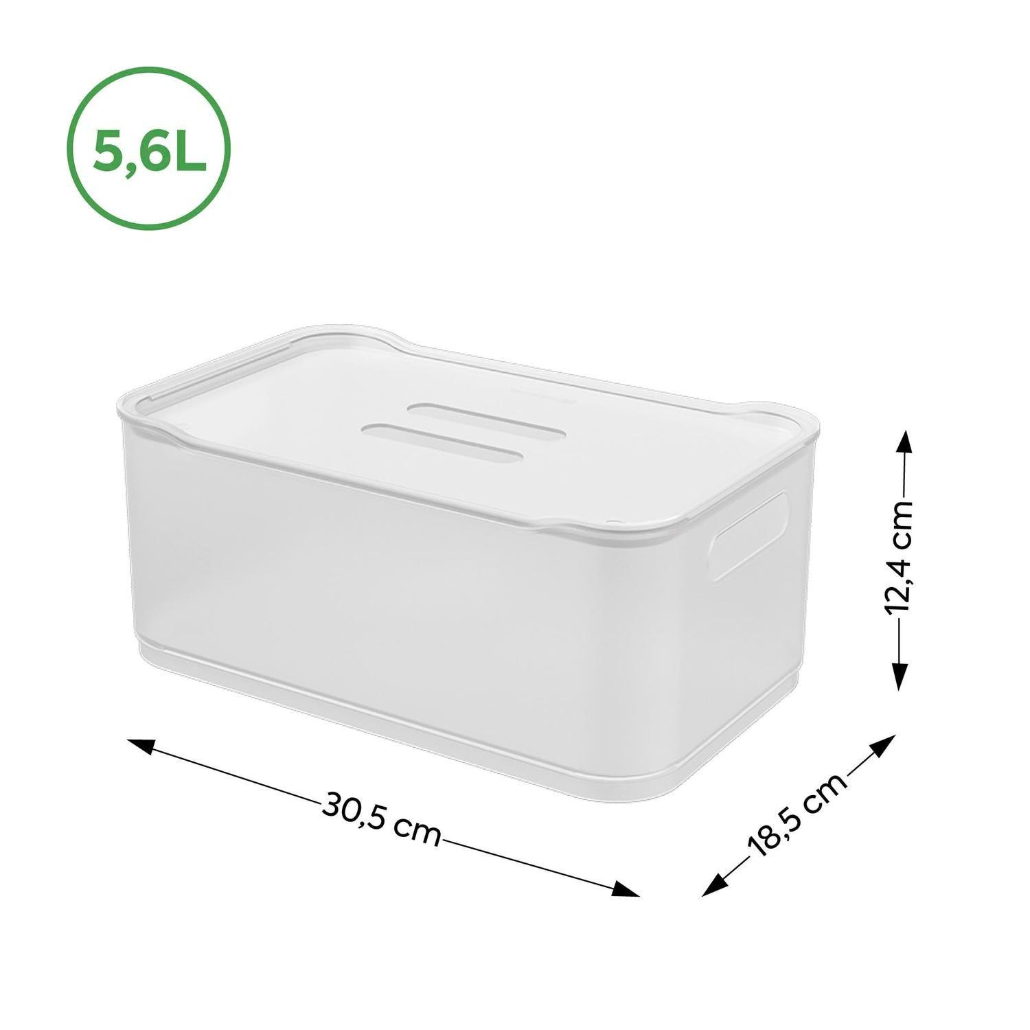 Caja Organizadora con Tapa Fit Grande 5,6L Natural -2