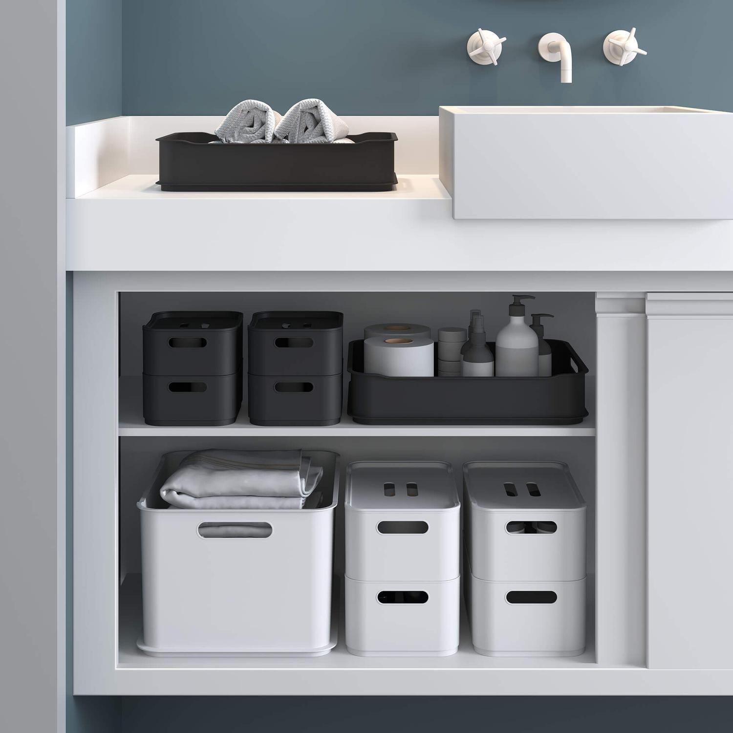 Caja Organizadora con Tapa Fit Grande 5,6L Natural -3