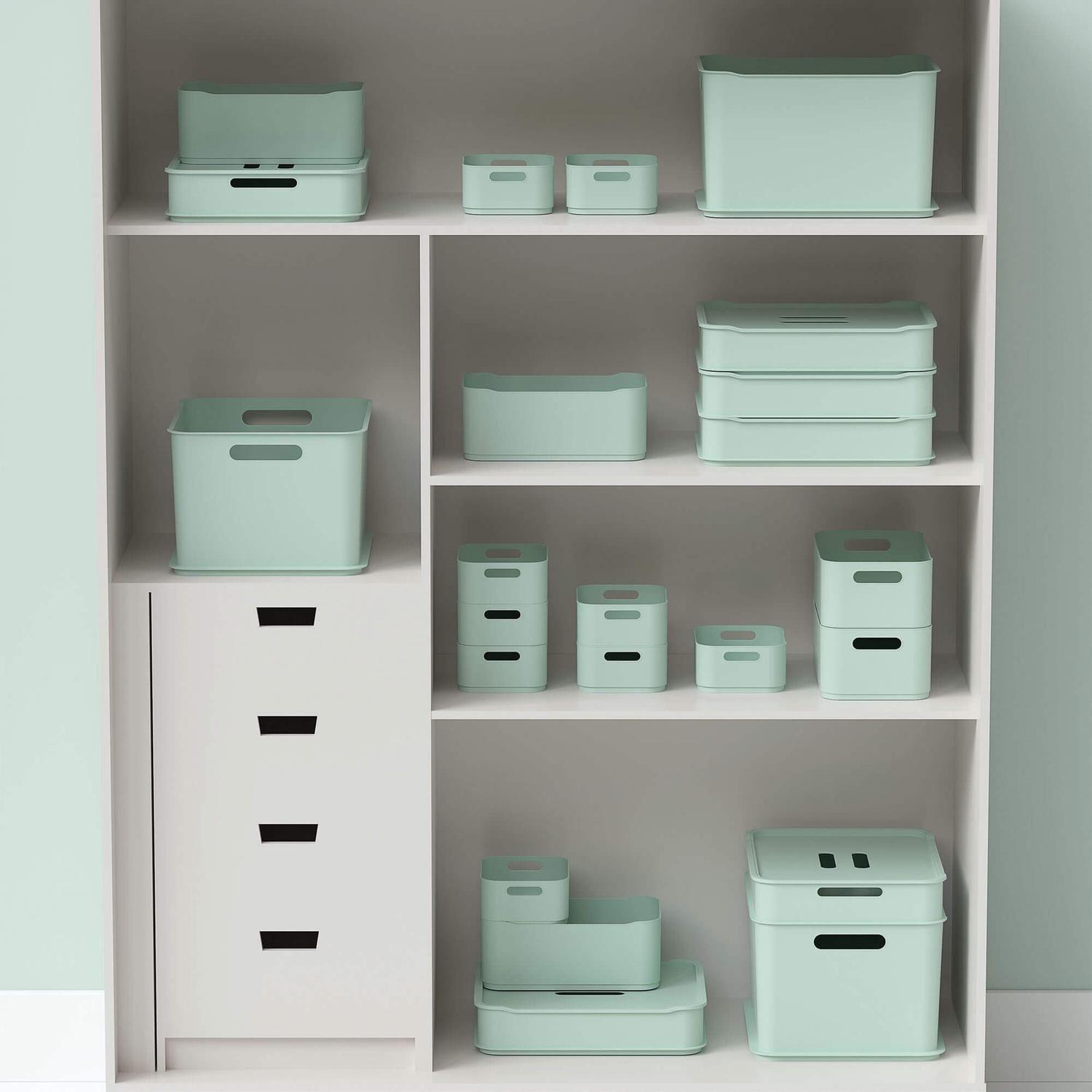 Caja Organizadora con Tapa Fit Grande 5,6L Natural -4