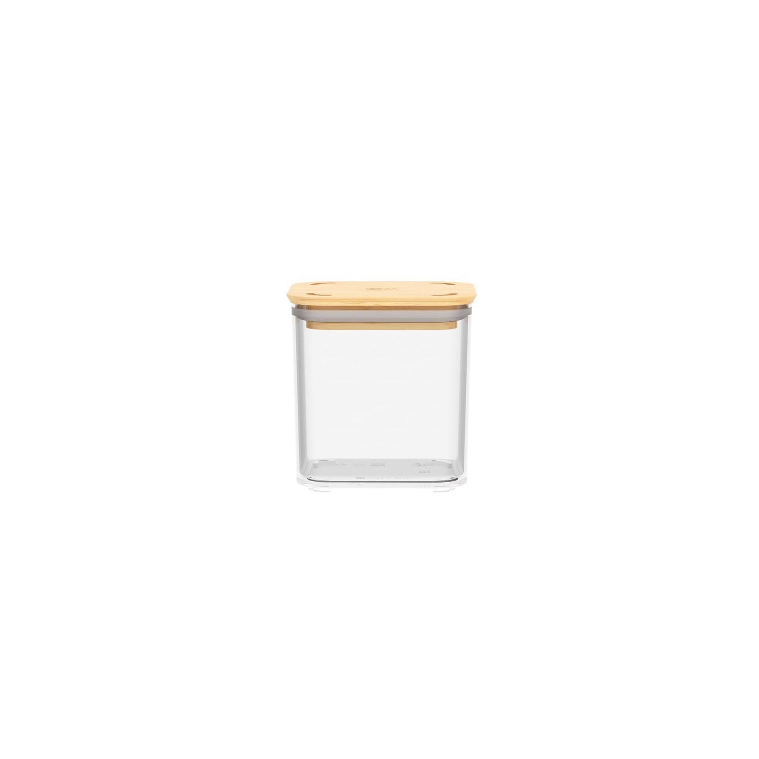 Contenedor Hermético Modo Bambú 580ml Cristal -6
