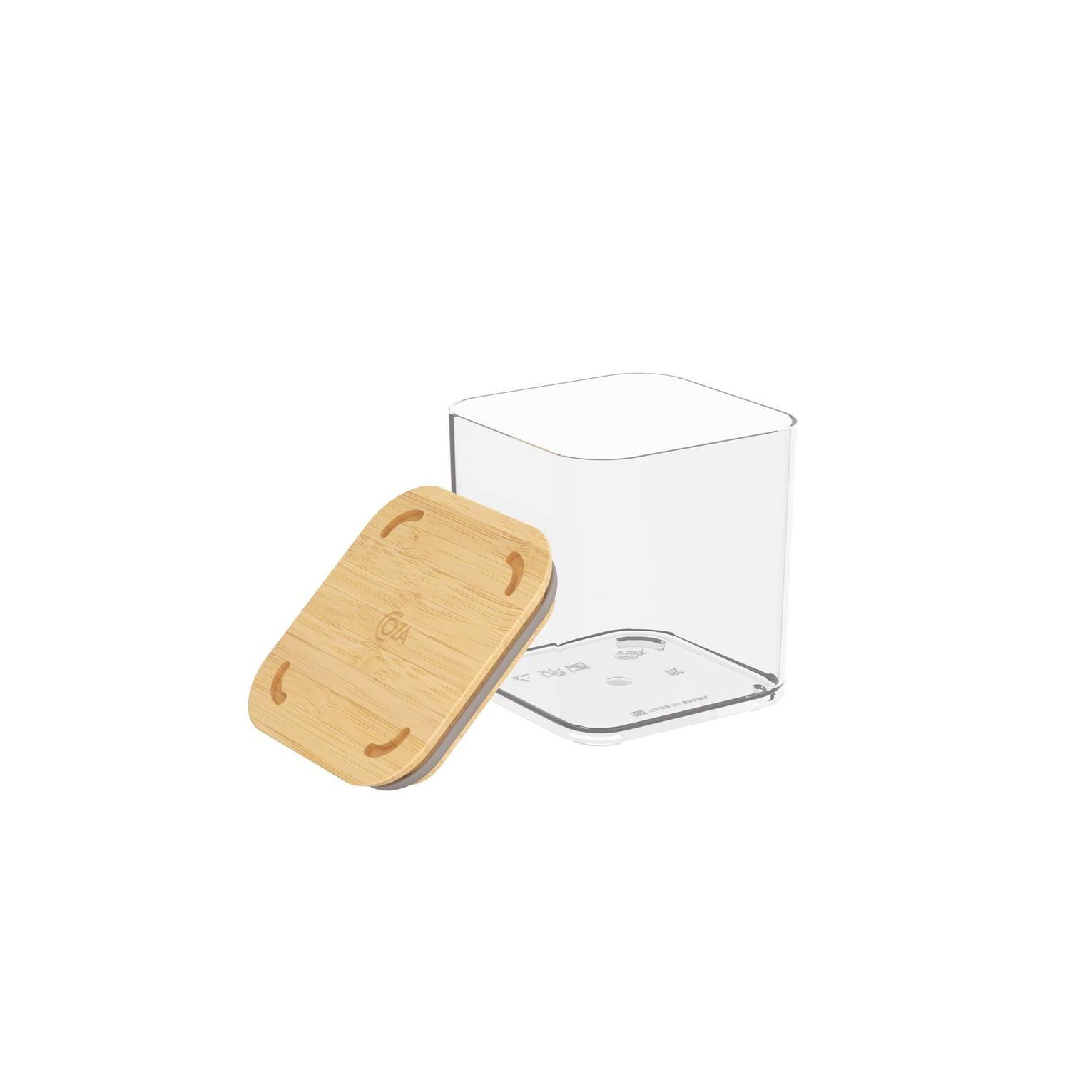 Contenedor Hermético Modo Bambú 580ml Cristal -7