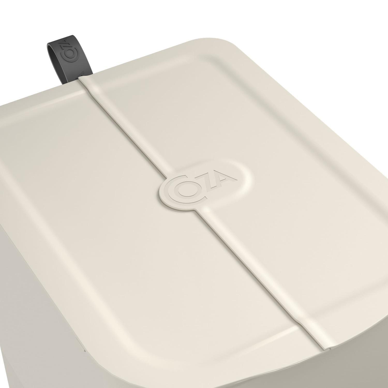 Basurero con Pedal 10+10 L Gris Claro con Asa -7
