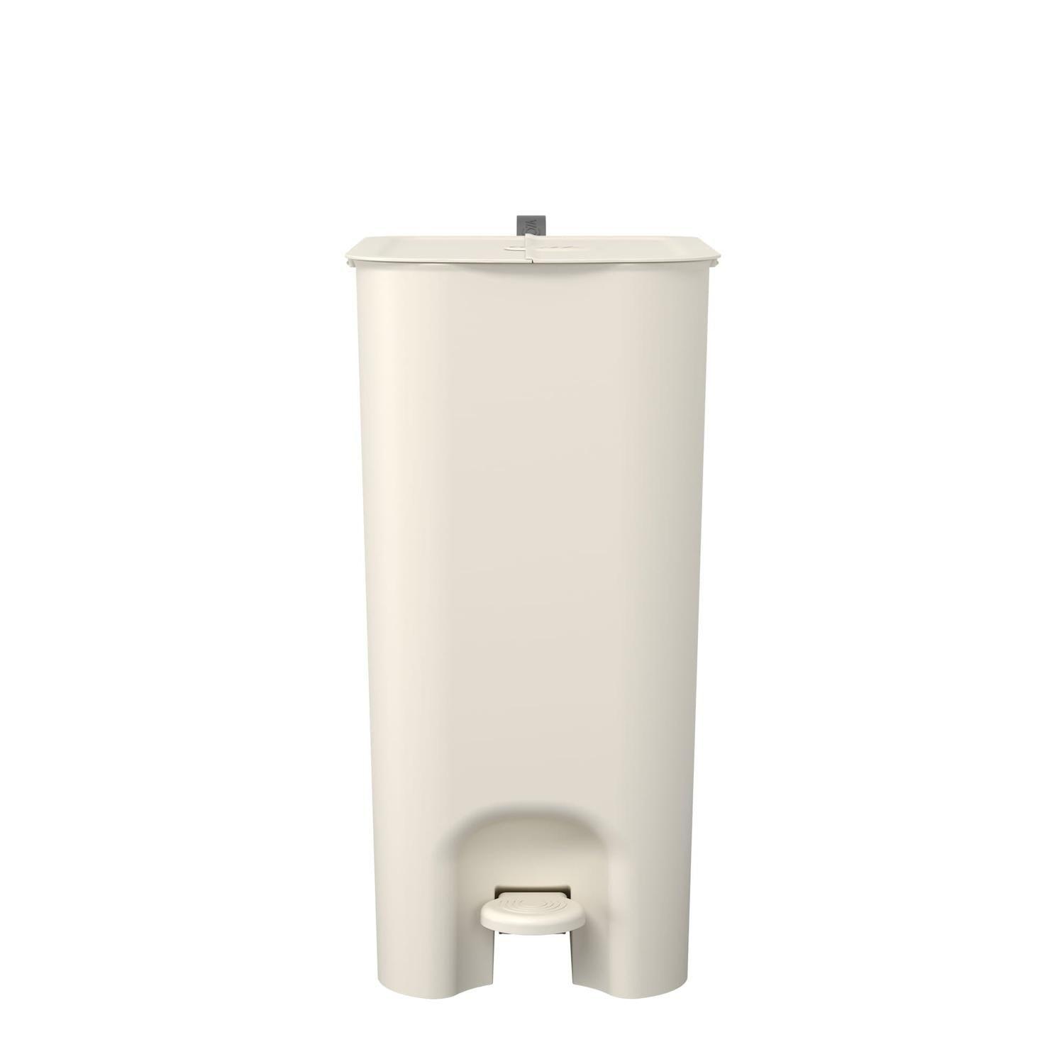 Basurero con Pedal 10+10 L Gris Claro con Asa -9
