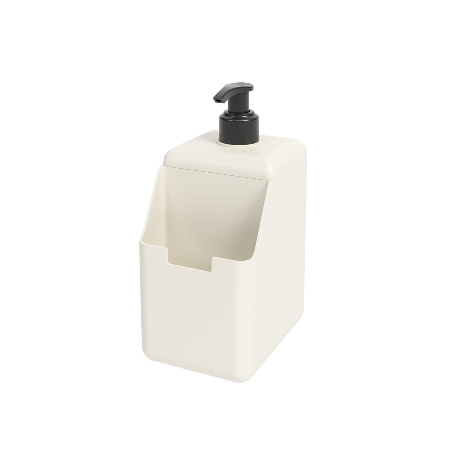 Dispensador de Detergente y Esponja 500ml Gris Claro -2