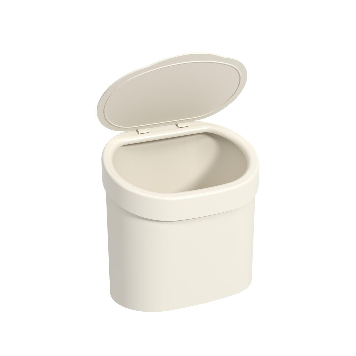 Basurero con Tapa Basic 4 L Gris Claro -2