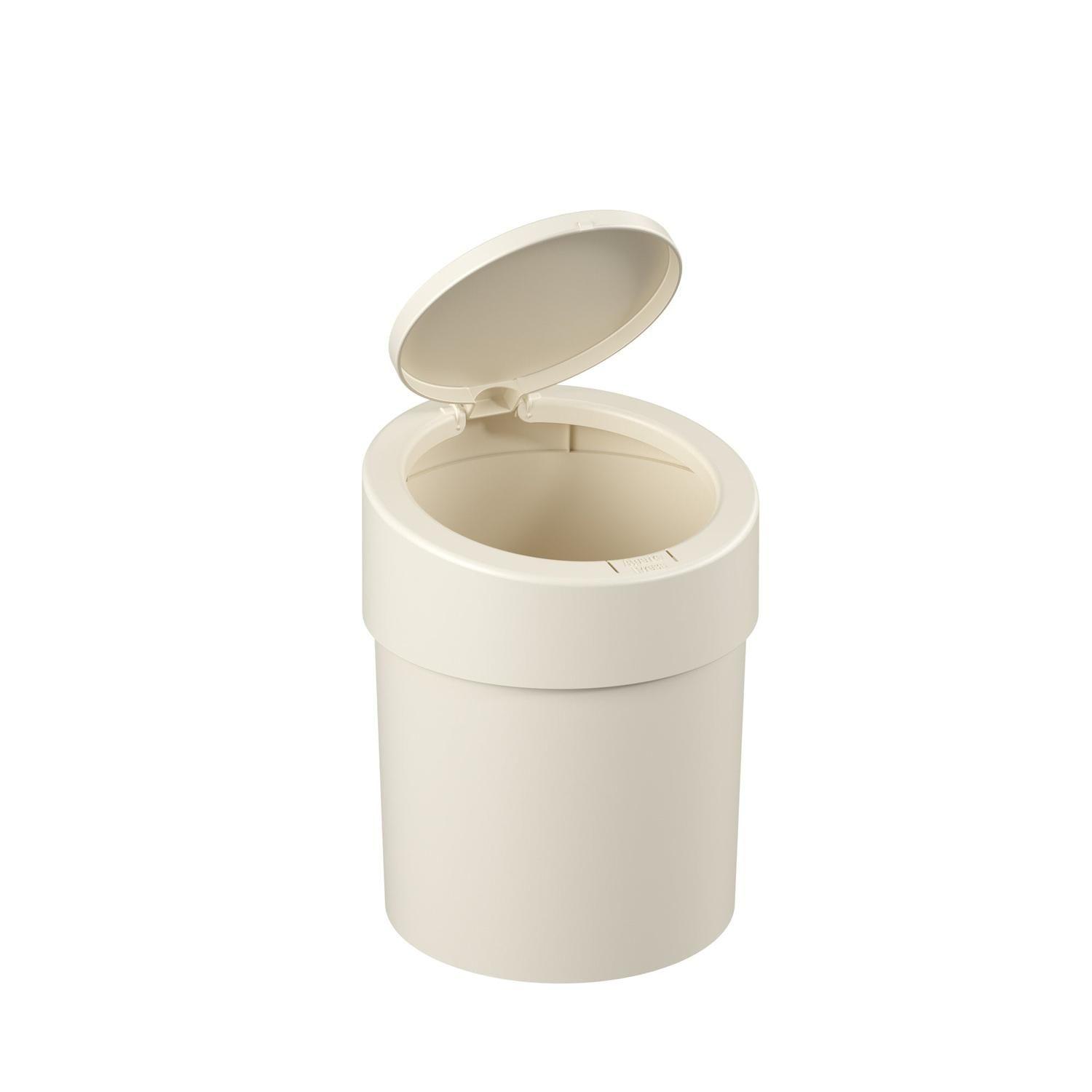 Basurero con Tapa a Presión 5 L Gris Claro -2