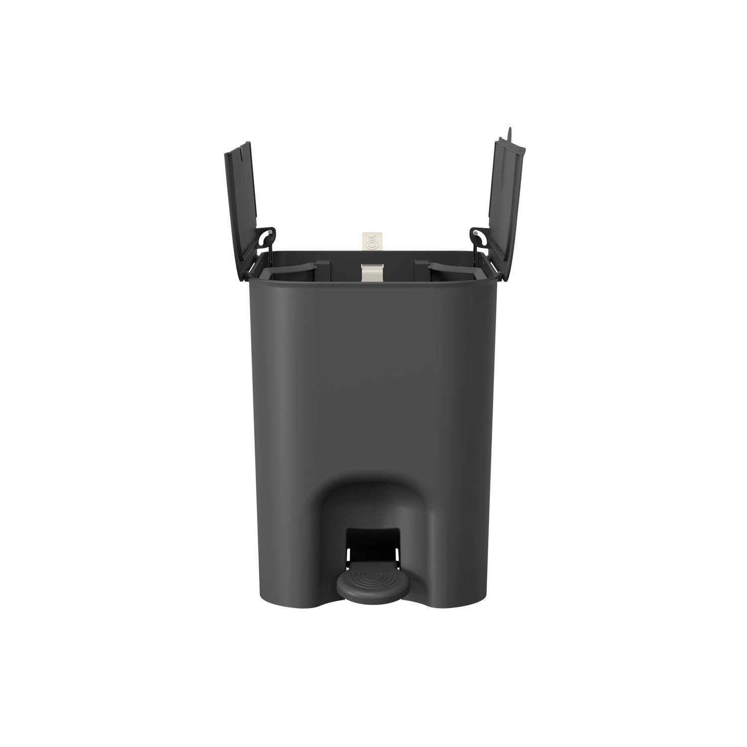Basurero Mariposa con Pedal 12L Negro con Asa -3