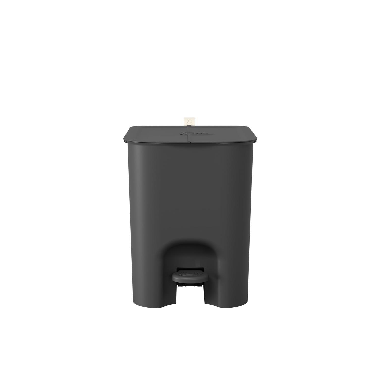 Basurero Mariposa con Pedal 12L Negro con Asa -9