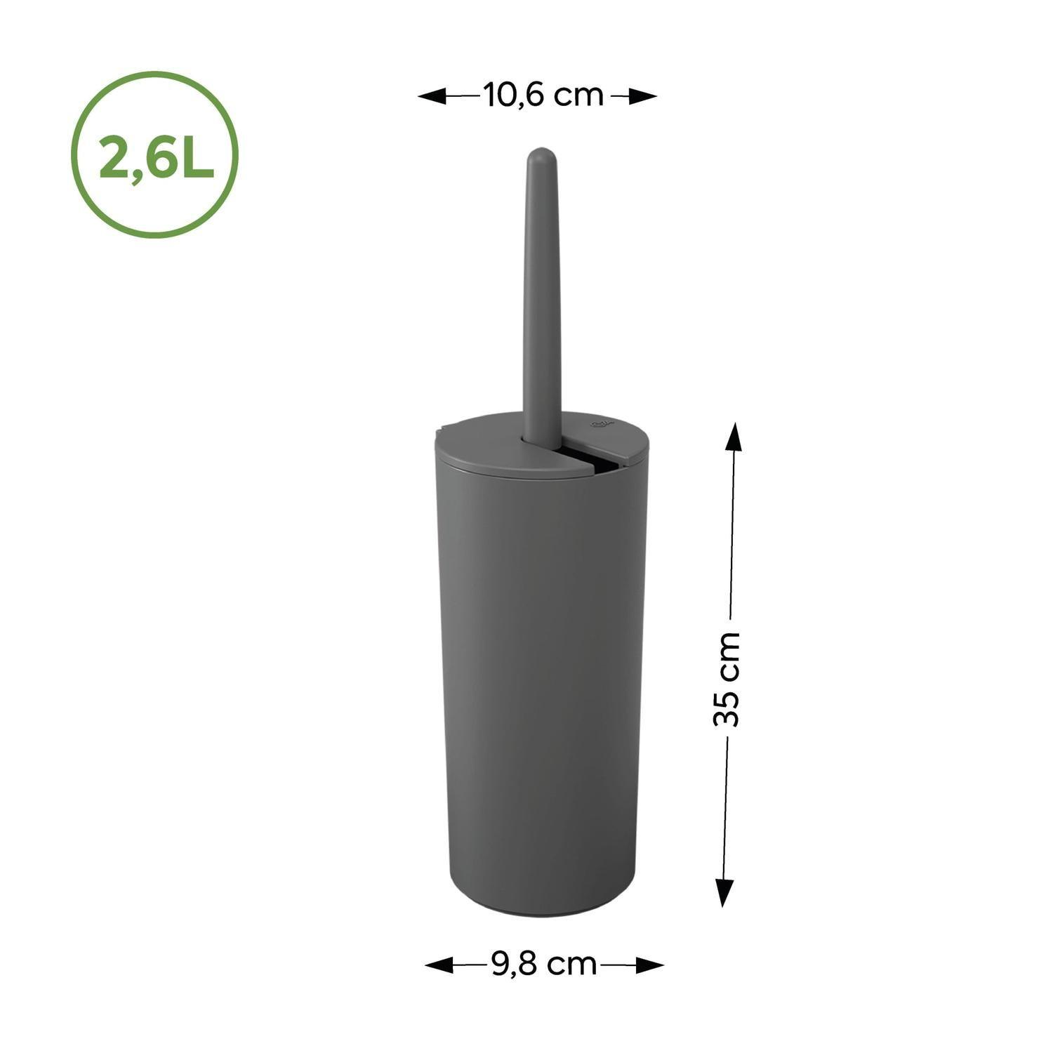 Cepillo para Inodoro Serene Gris Claro -2