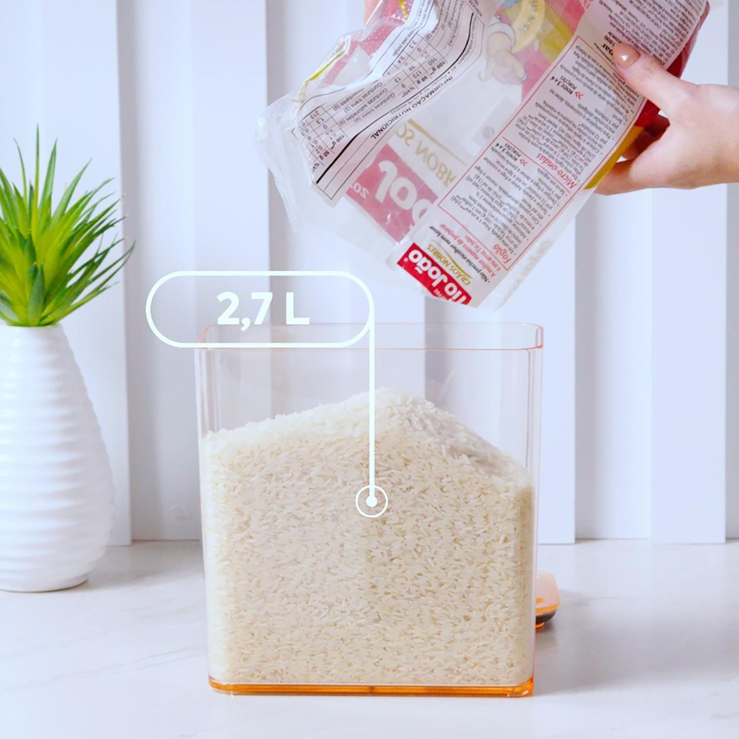 Contenedor Hermético Rectangular Modo 2,7 L Cristal -2