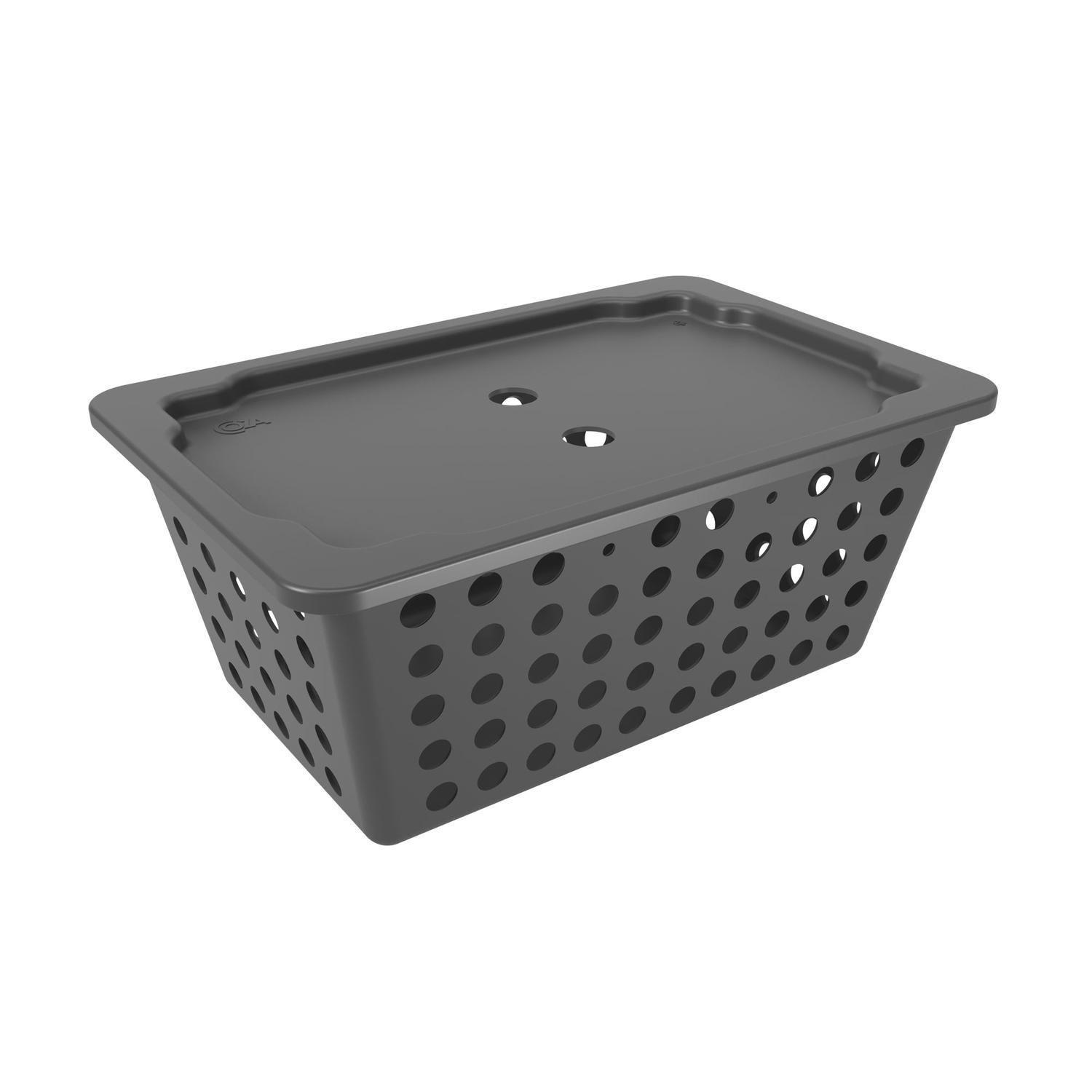 Cesta Organizadora con Tapa One Grande 4,7 L Gris -2