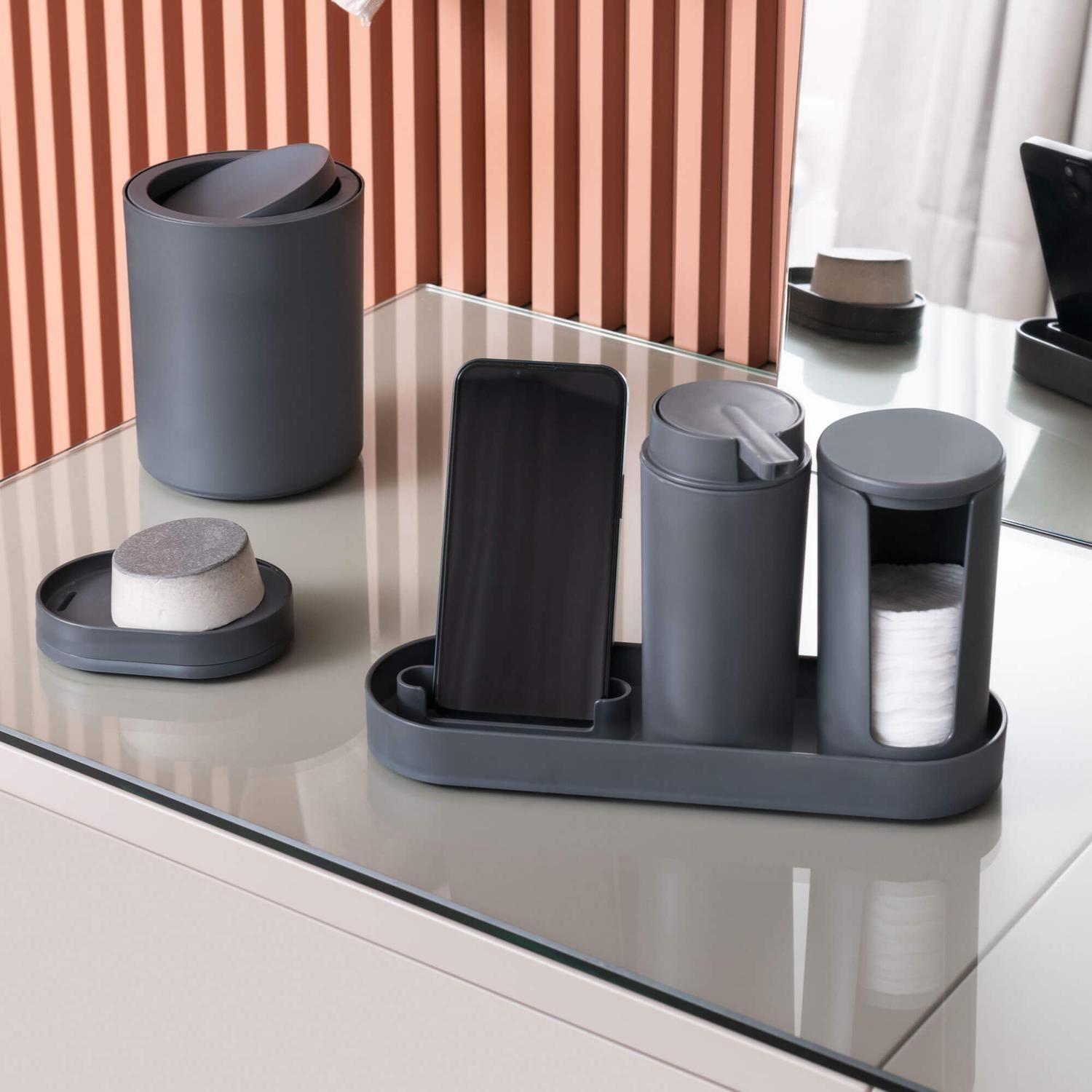 Conjunto para Baño Serene 4 Piezas Gris Grafito -2