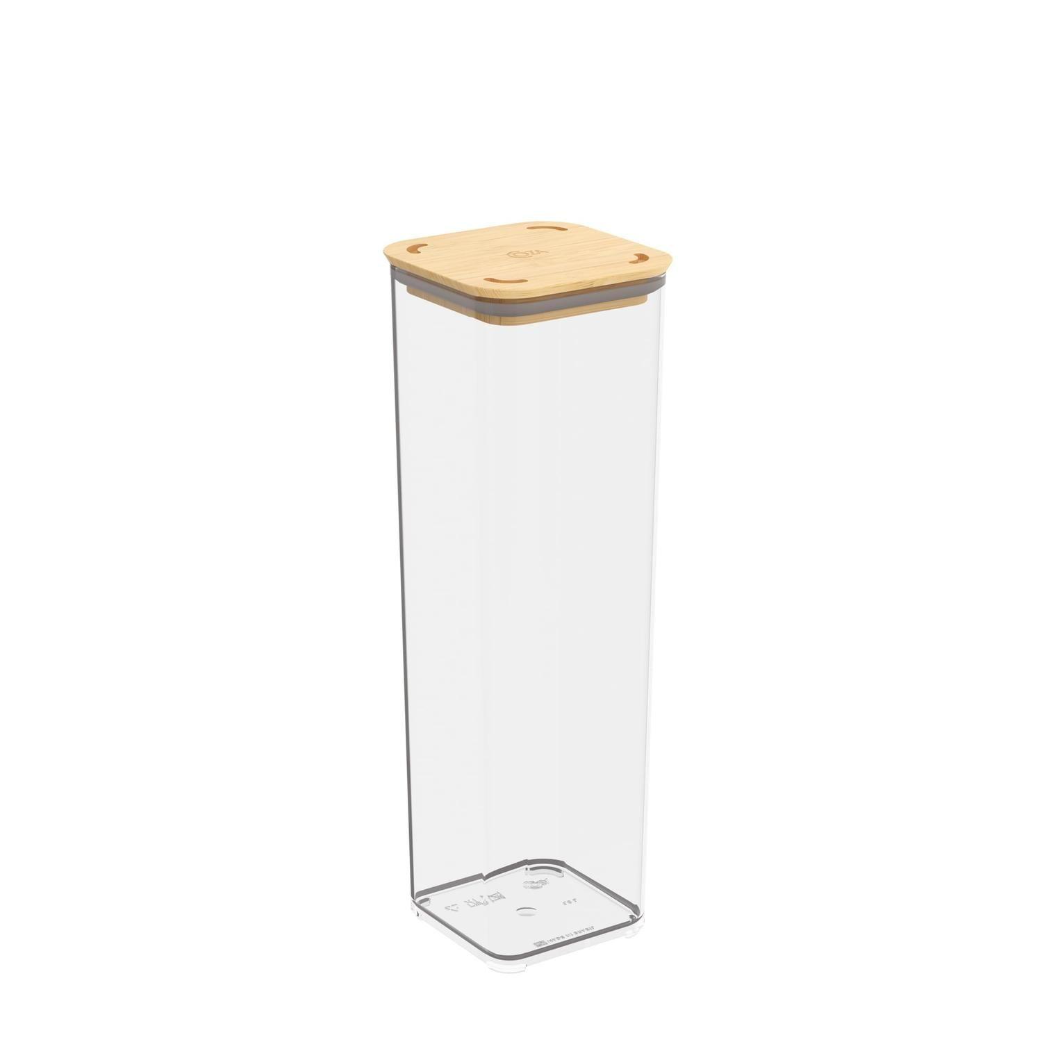 Contenedor Hermético Modo Bambú 1,8 L Cristal -0