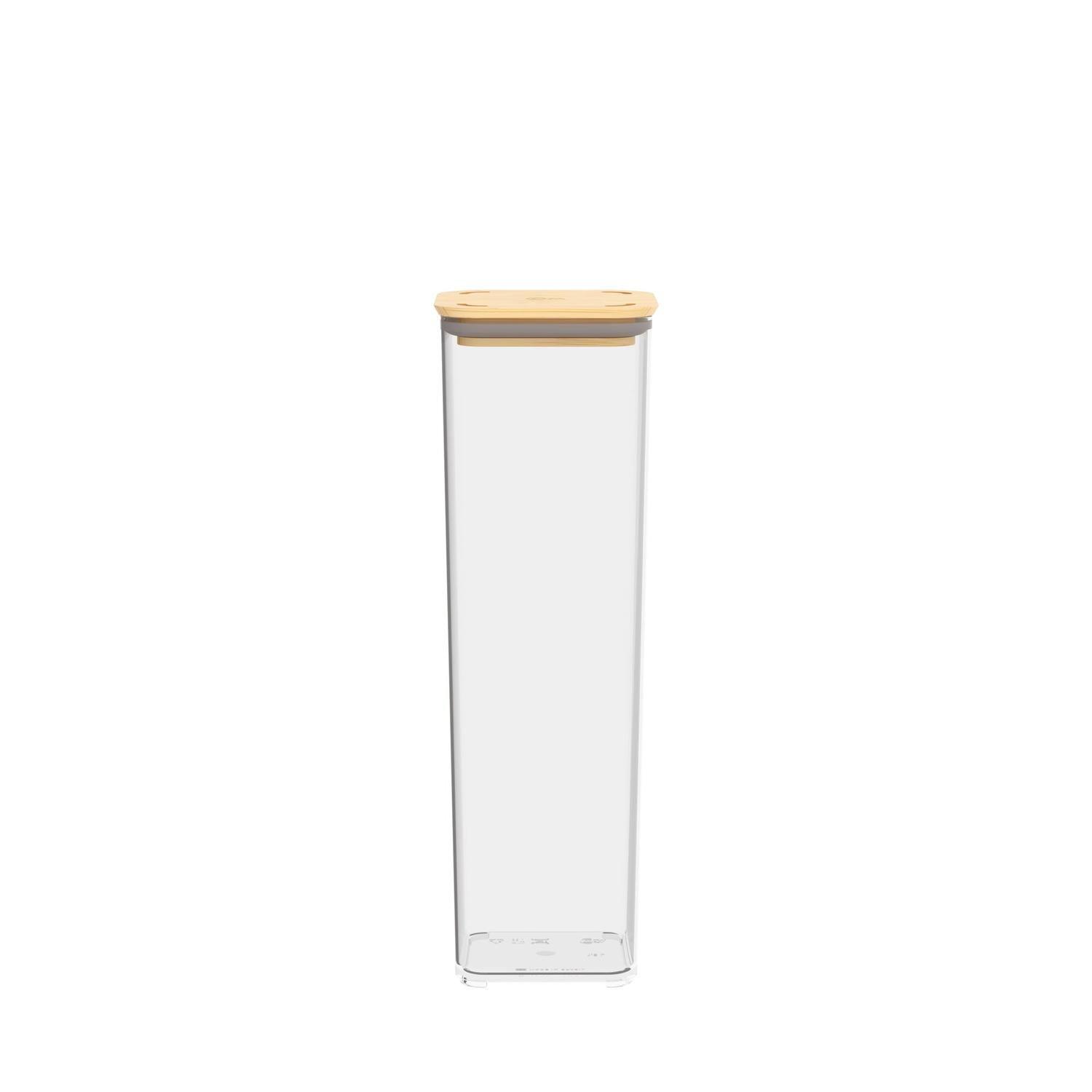 Contenedor Hermético Modo Bambú 1,8 L Cristal -7