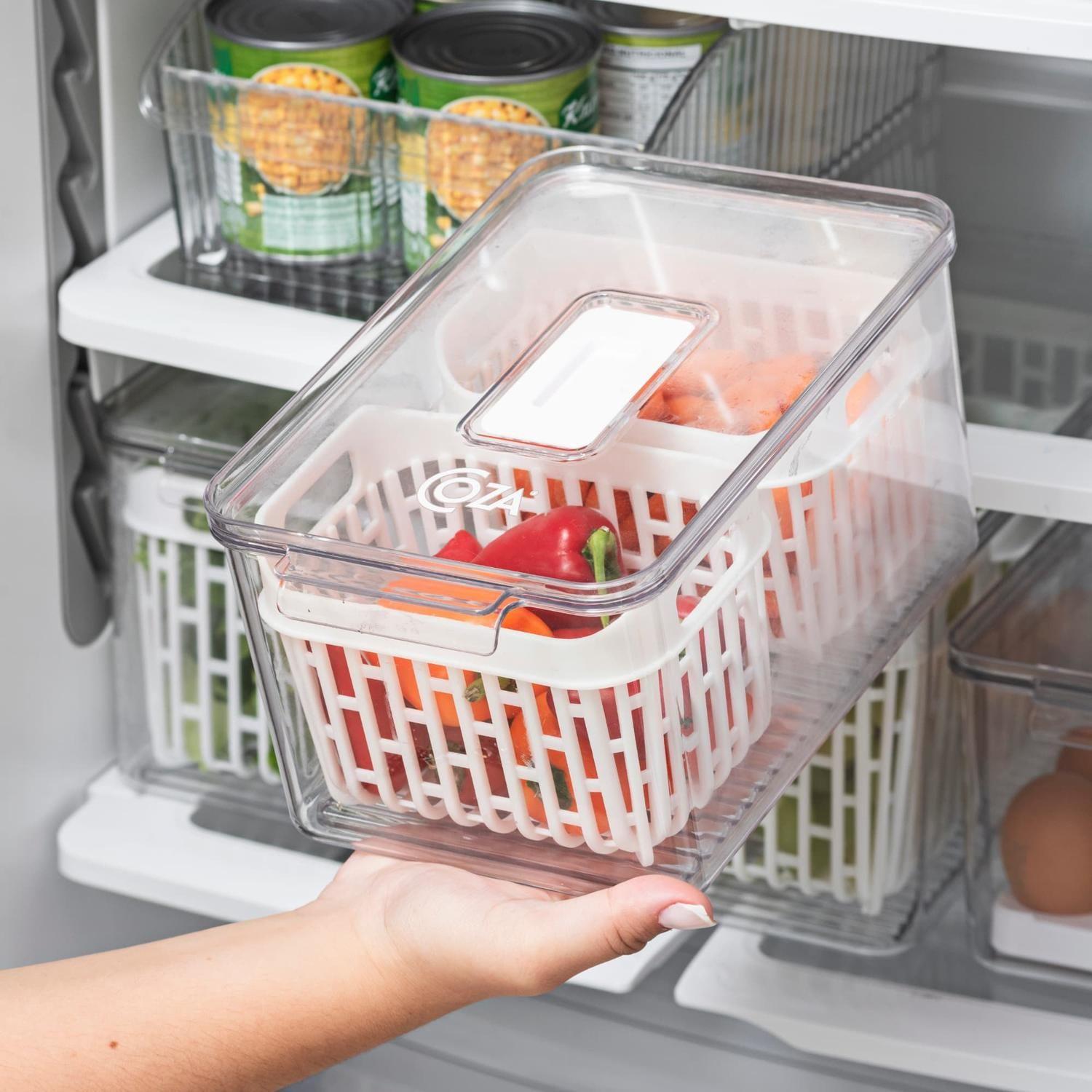 Organizador de Refrigerador Dry 3,2 L con 2 Cestas -7