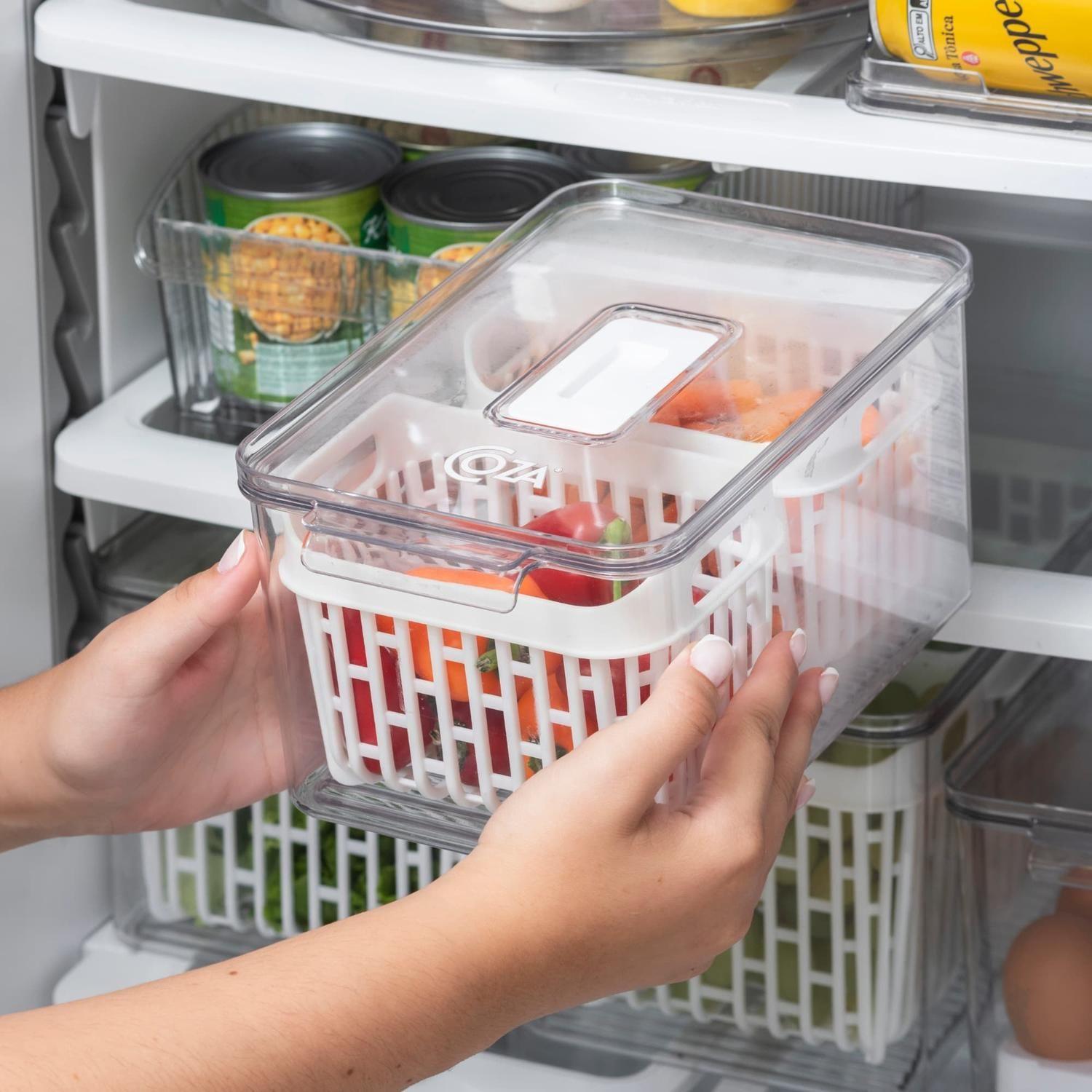 Organizador de Refrigerador Dry 3,2 L con 2 Cestas -8