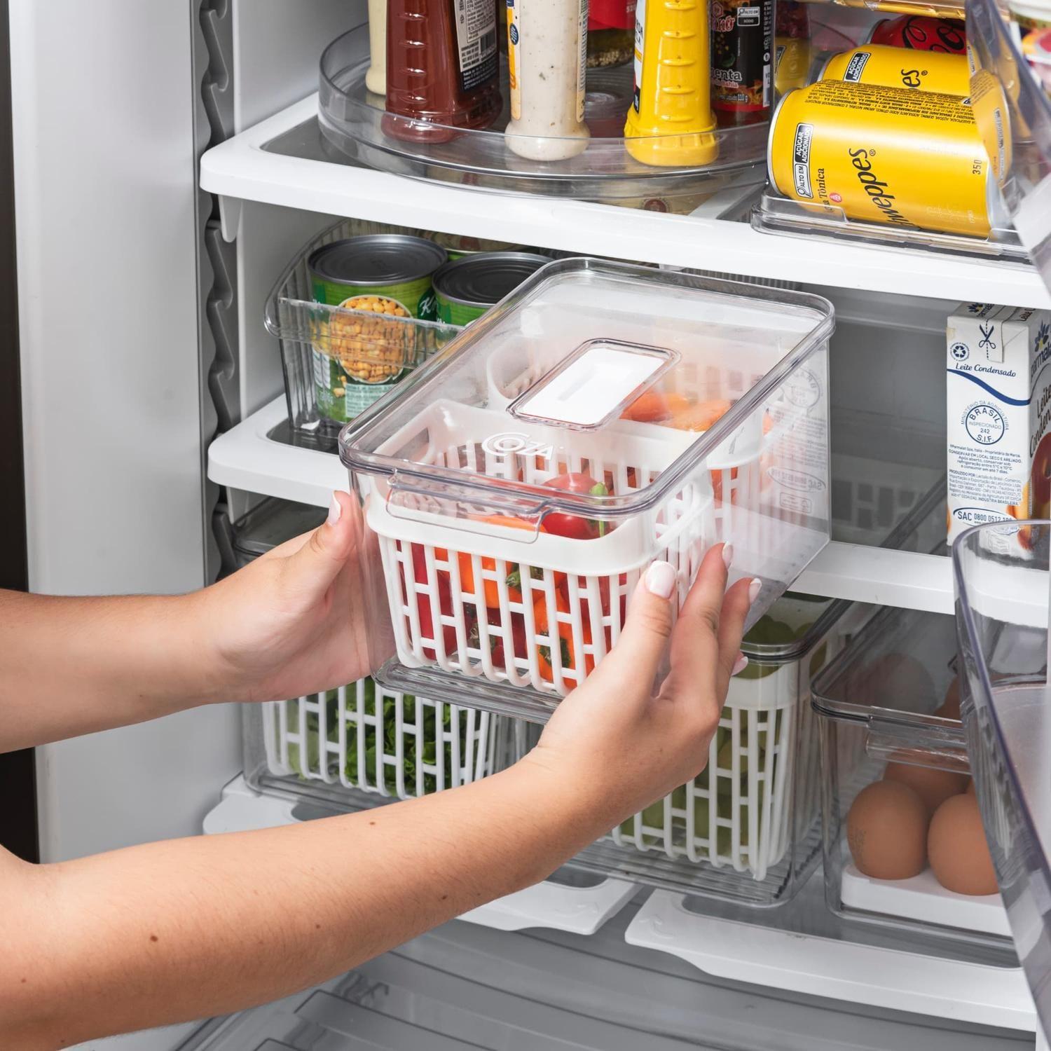 Organizador de Refrigerador Dry 3,2 L con 2 Cestas -9
