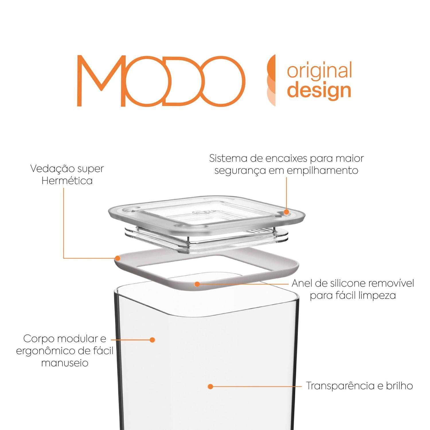 Contenedor Hermético Modo 580ml Cristal -6