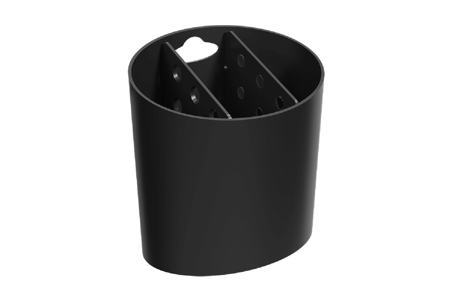 Escurridor de Cubiertos Ovalado Basic Negro -0