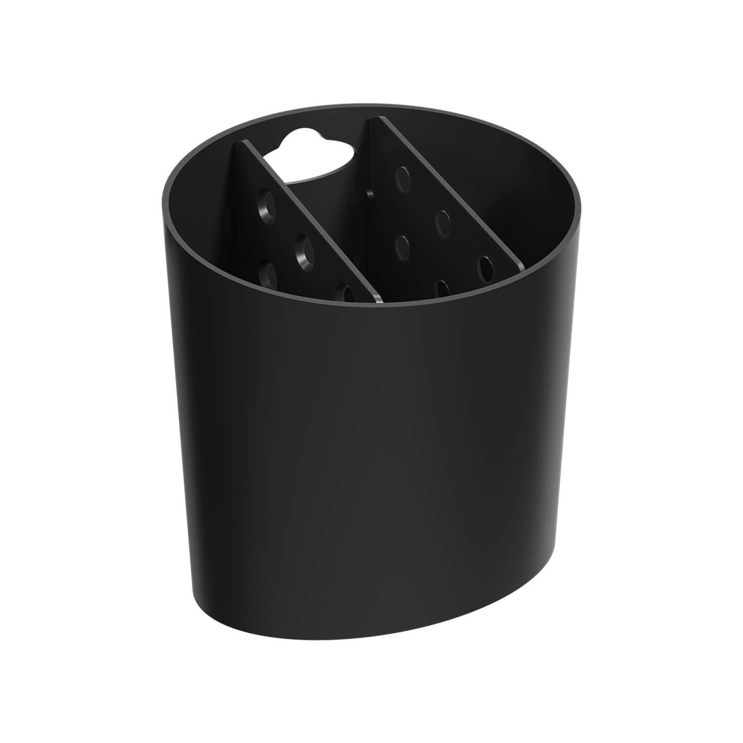 Escurridor de Cubiertos Ovalado Basic Negro -1