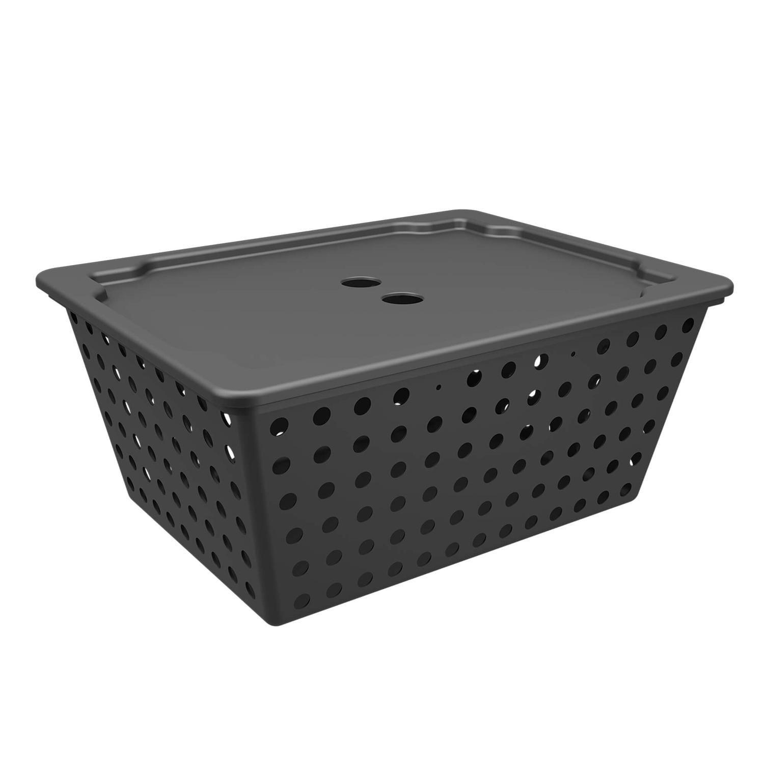 Cesta Organizadora con Tapa One Maxi 13,5 L Negro -2