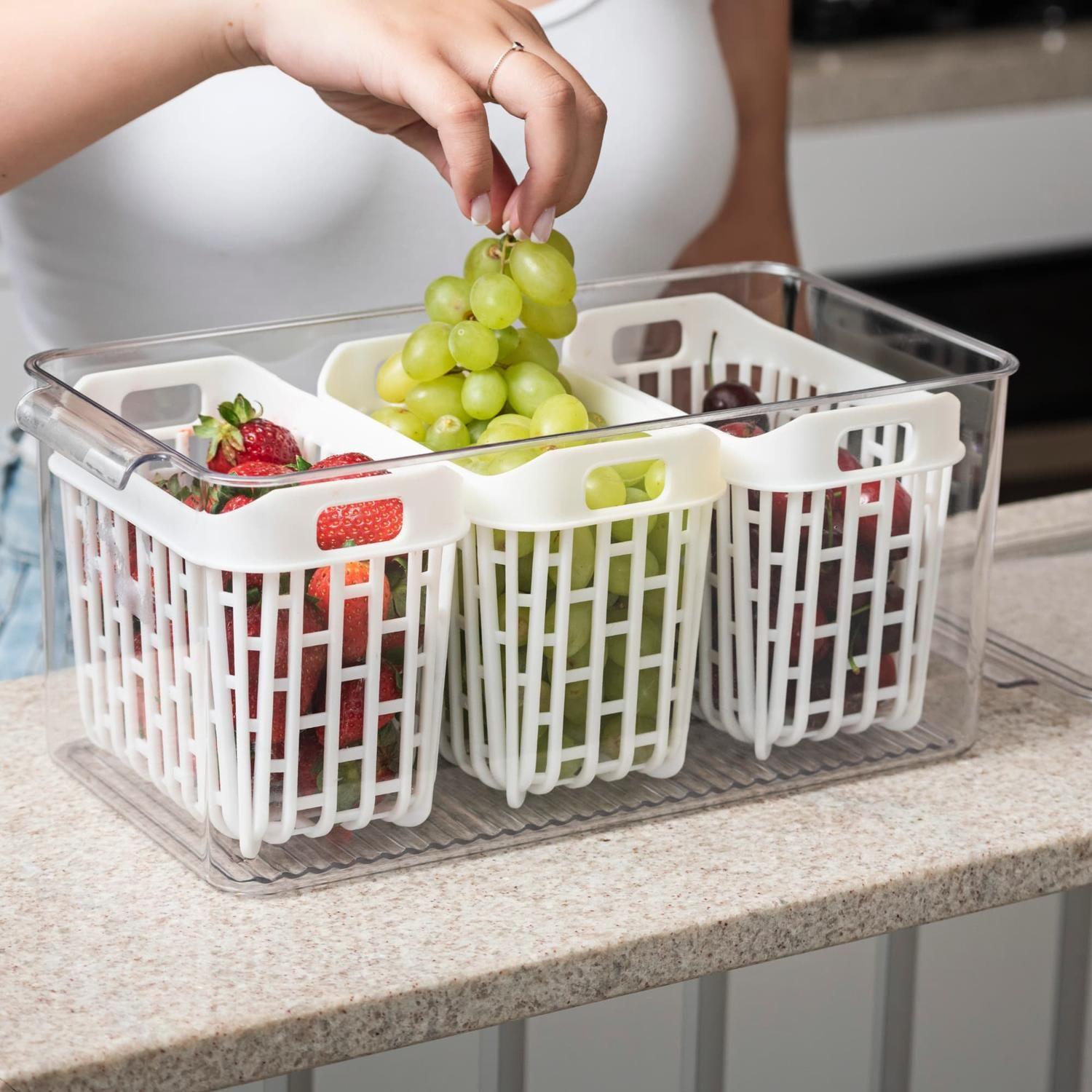 Organizador de Refrigerador Dry 6 L con 3 Cestas -5